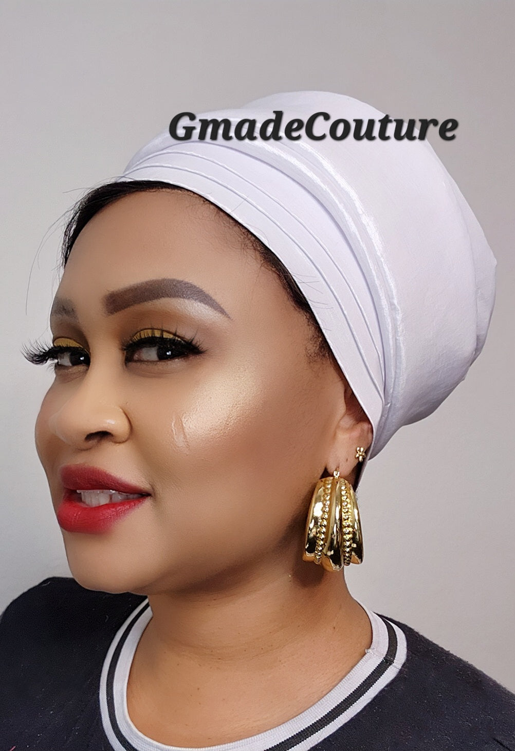 AVA TAFFETA PRE-TIED TURBAN CAP( LUXURY)