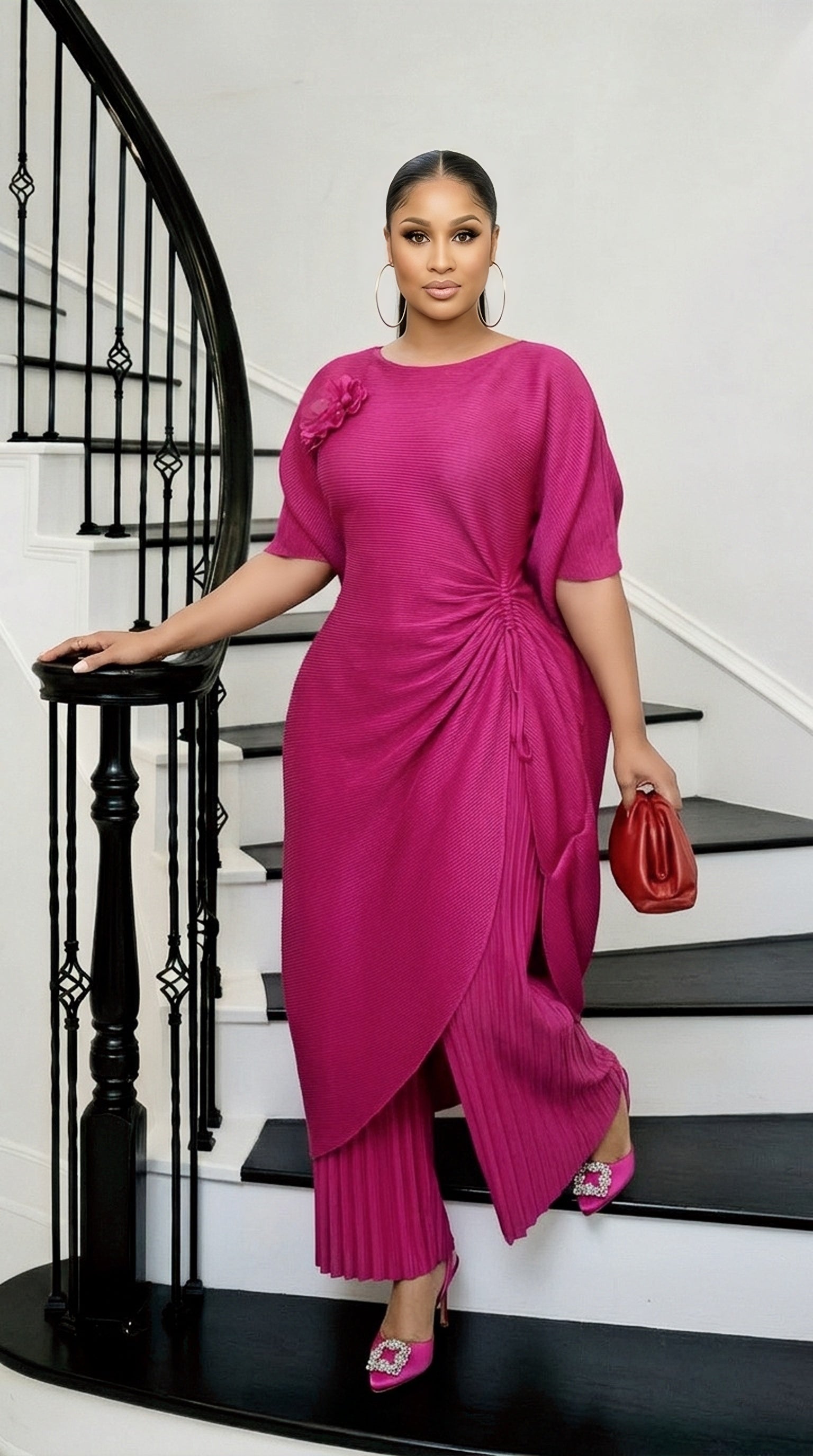 Lumi Two-Piece Tunic and Palazzo Pant Set