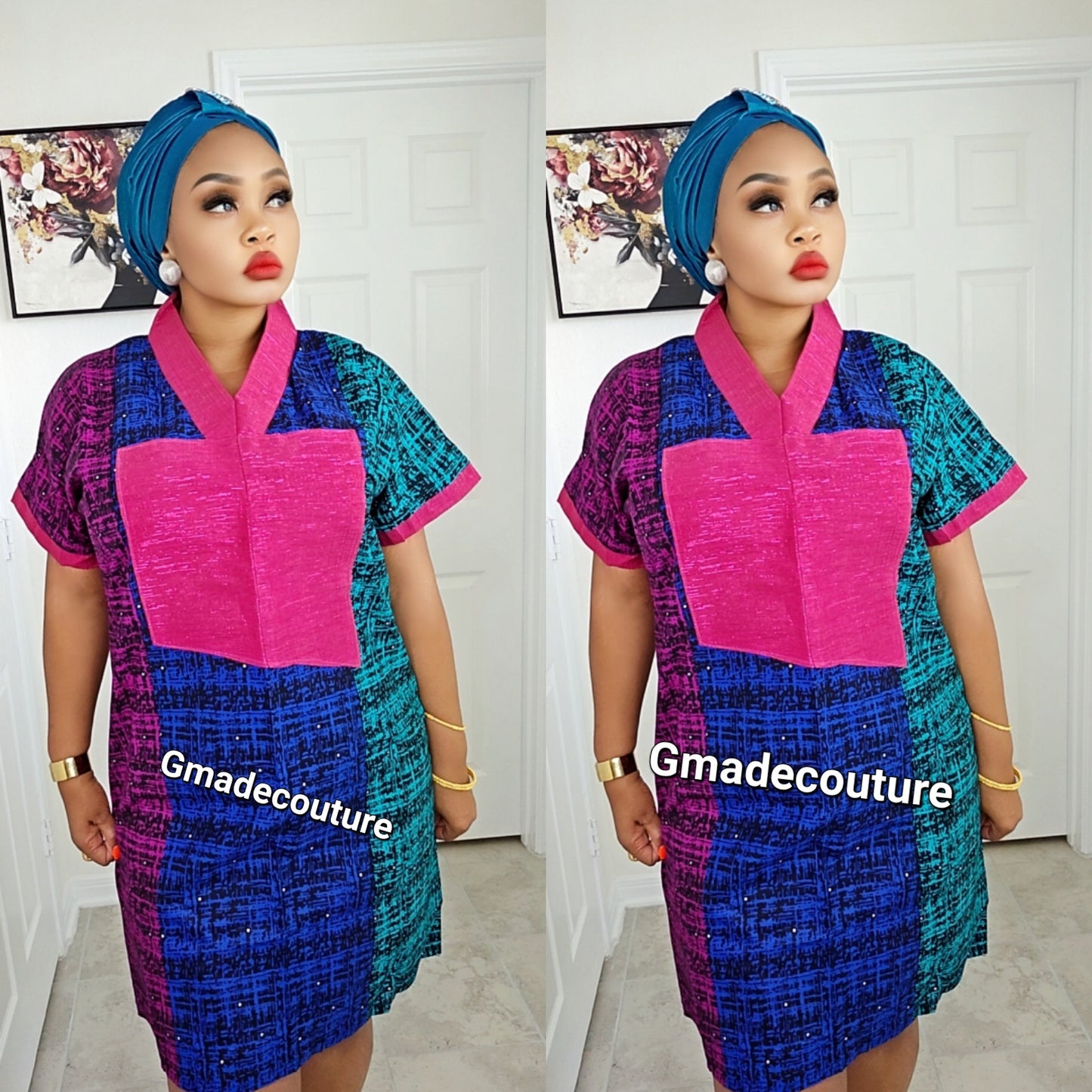 Tasha Ready to wear Turban with up-do Rhinestones 26