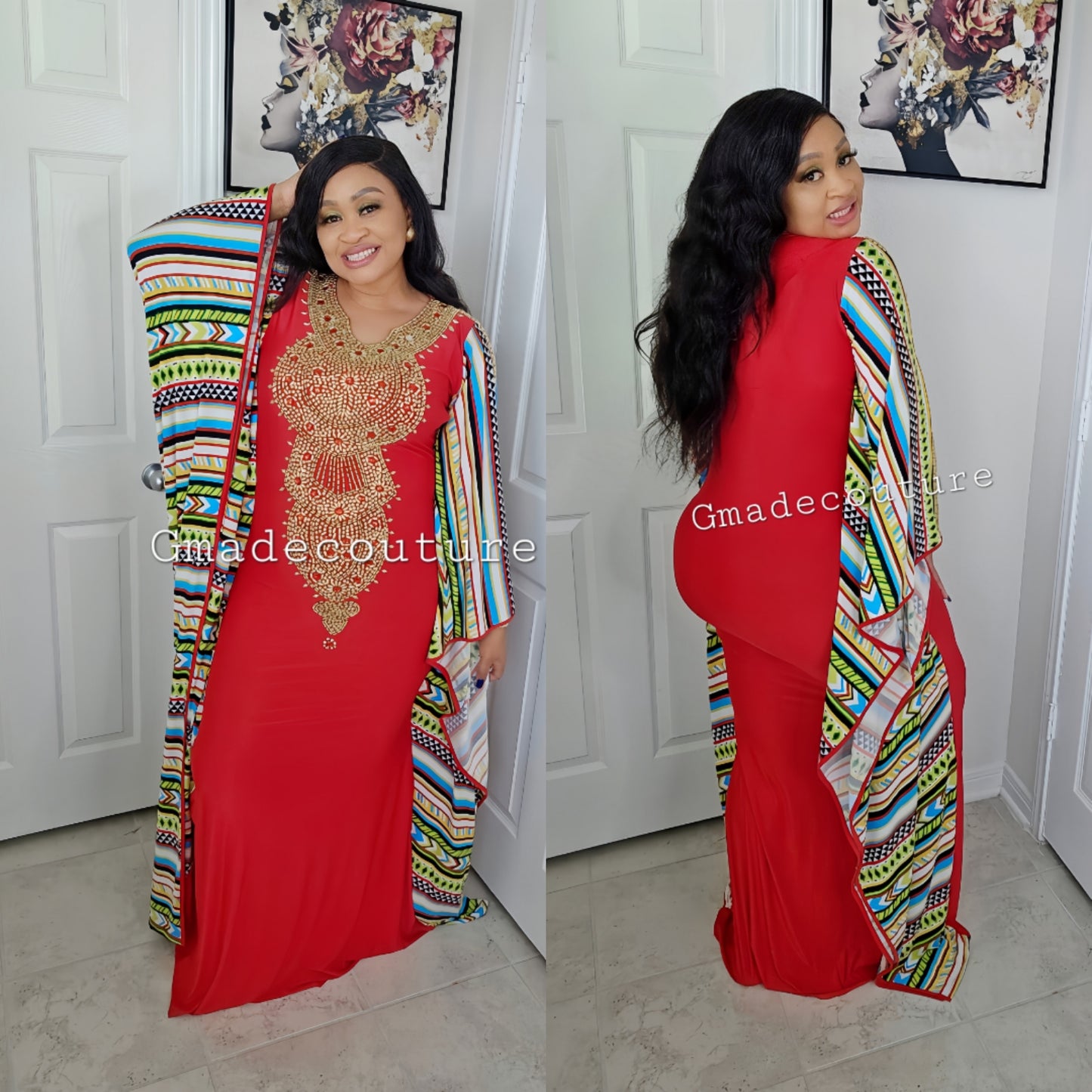 Bella Butterfly beaded kaftan Abaya