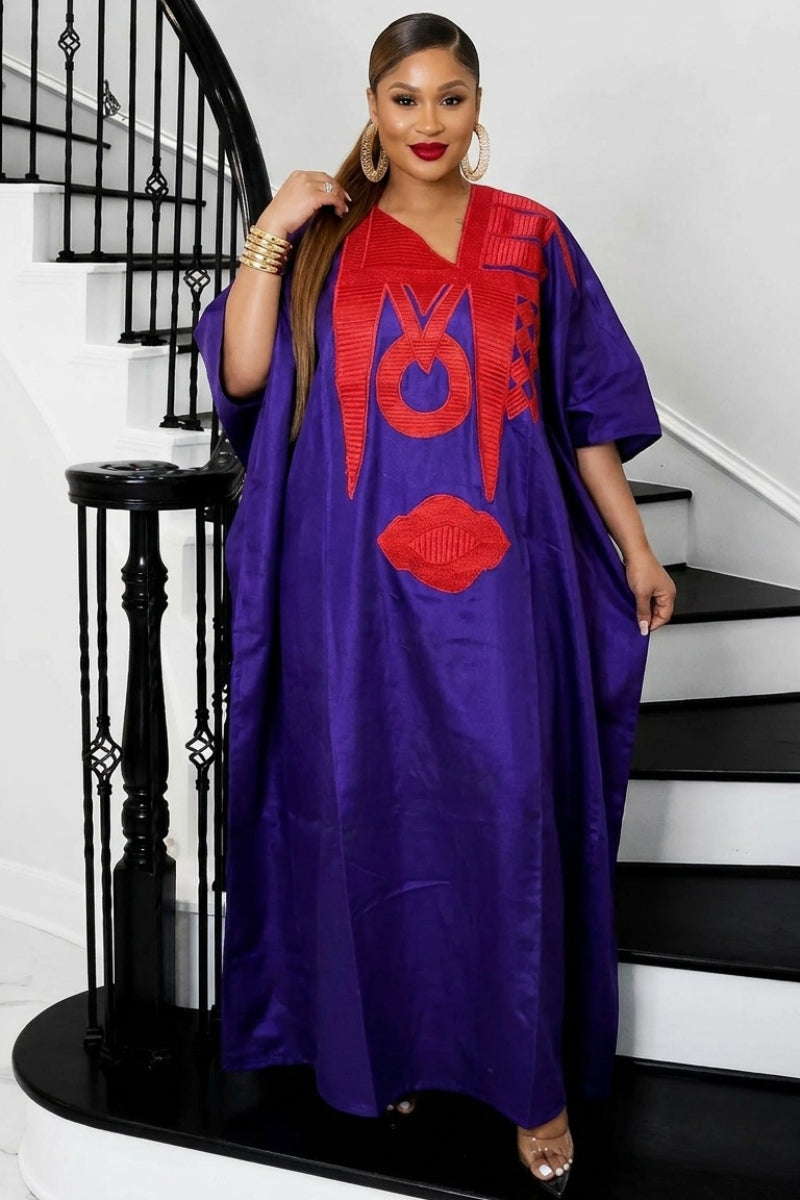 Omalicha Rich Aunty Embroidered Bubu Dress