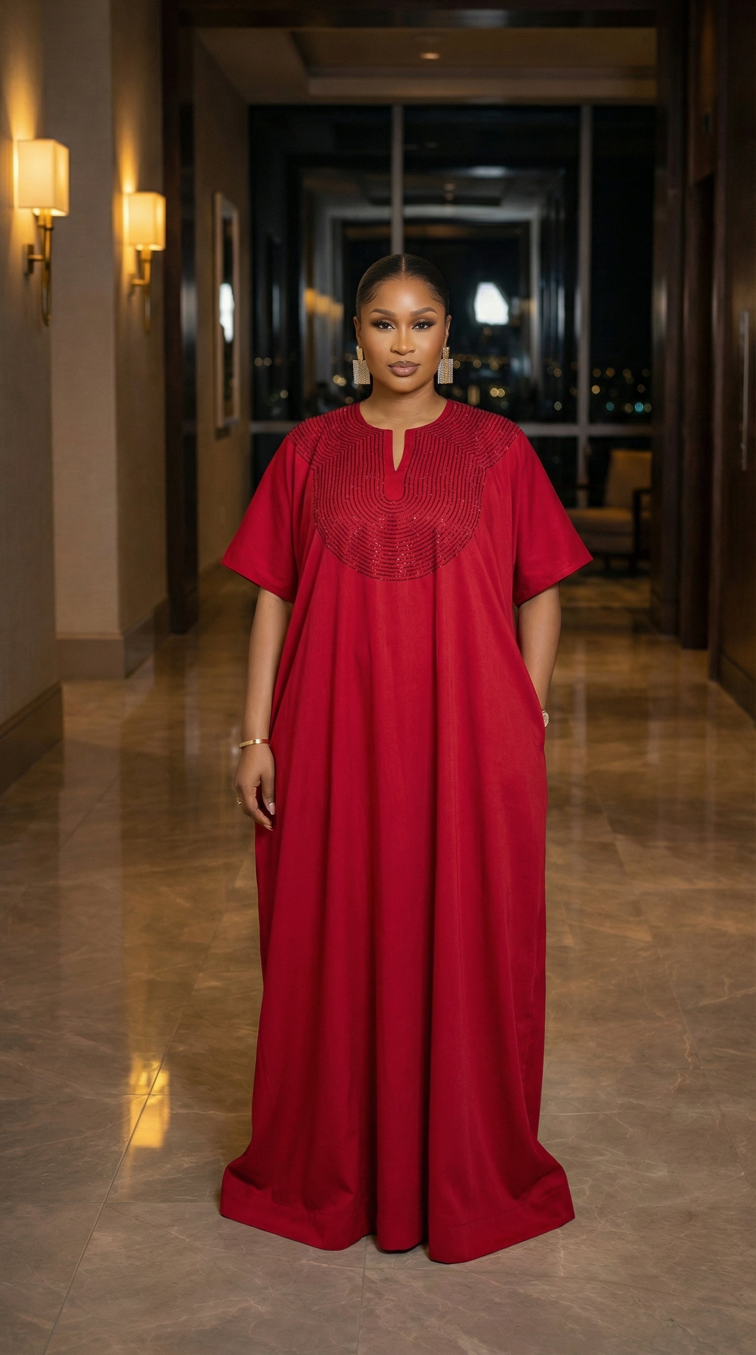 CHIC BOUBOU SPARKLY KAFTAN WITH HIDDEN SIDES POCKETS 4 ( BESTSELLER)