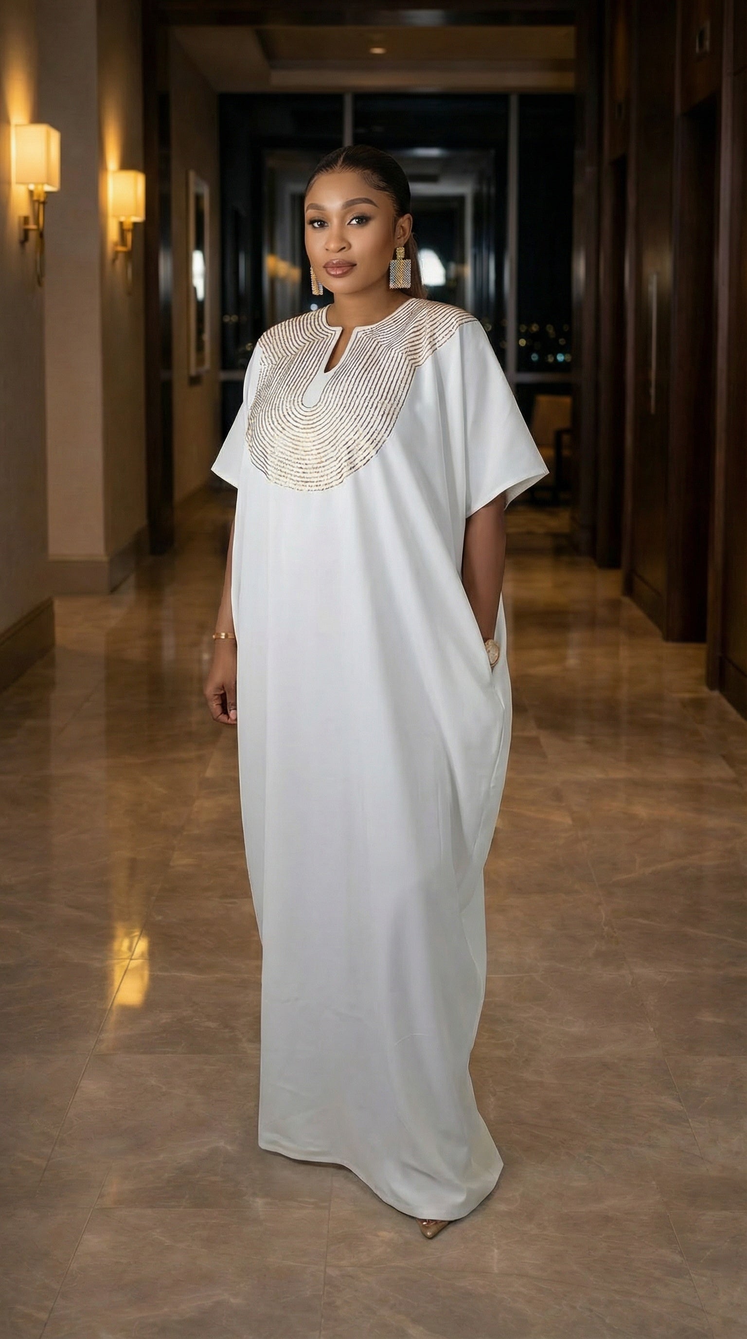 CHIC BOUBOU SPARKLY KAFTAN WITH HIDDEN SIDES POCKETS 4 ( BESTSELLER)