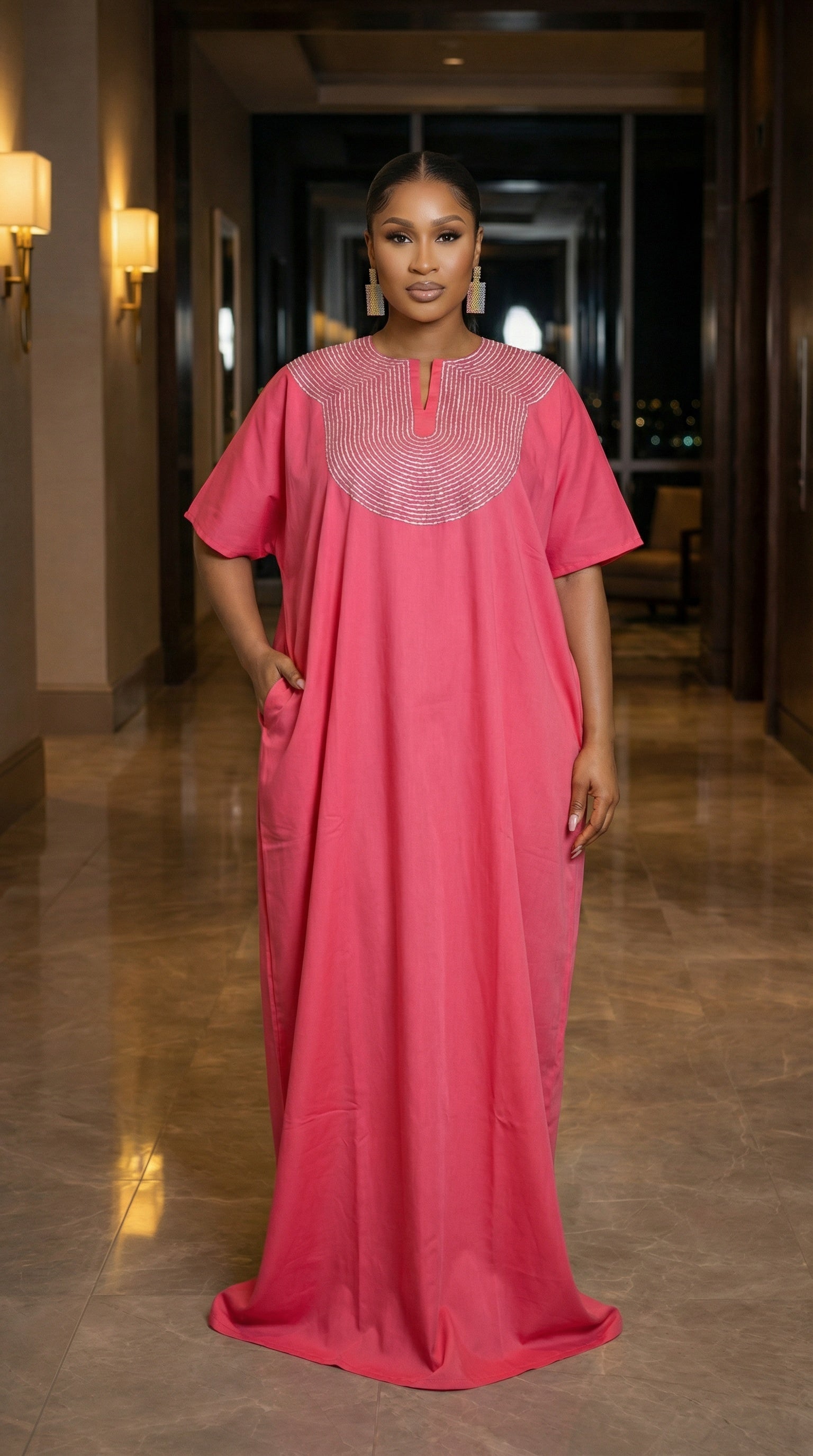 CHIC BOUBOU SPARKLY KAFTAN WITH HIDDEN SIDES POCKETS 4 ( BESTSELLER)