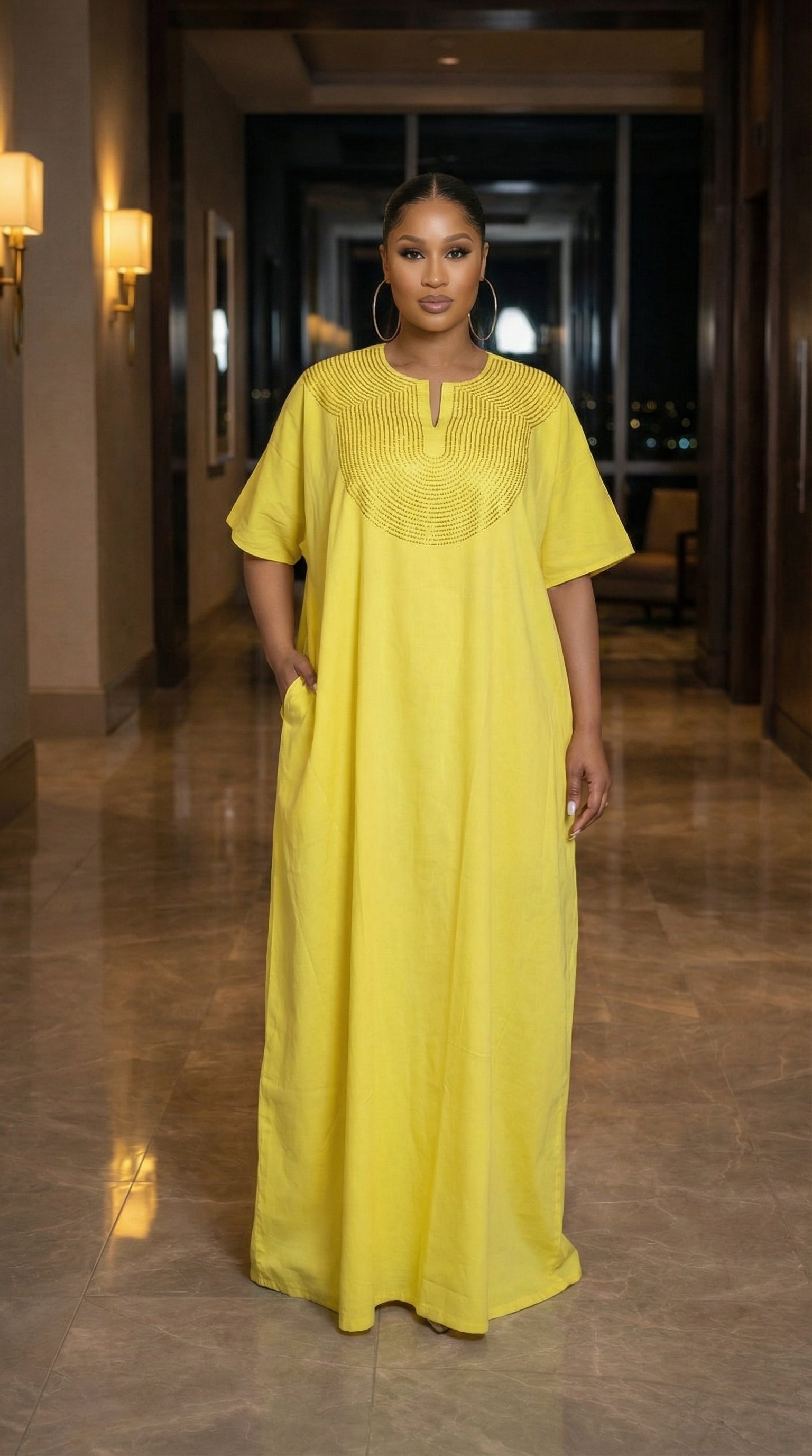 CHIC BOUBOU SPARKLY KAFTAN WITH HIDDEN SIDES POCKETS 4 ( BESTSELLER)