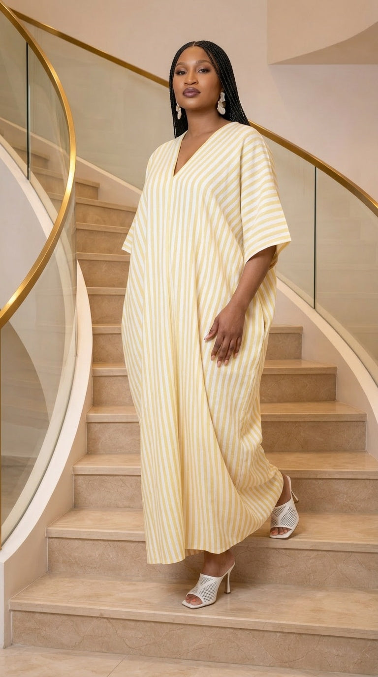 SOLA Flow Linen Bubu Kaftan