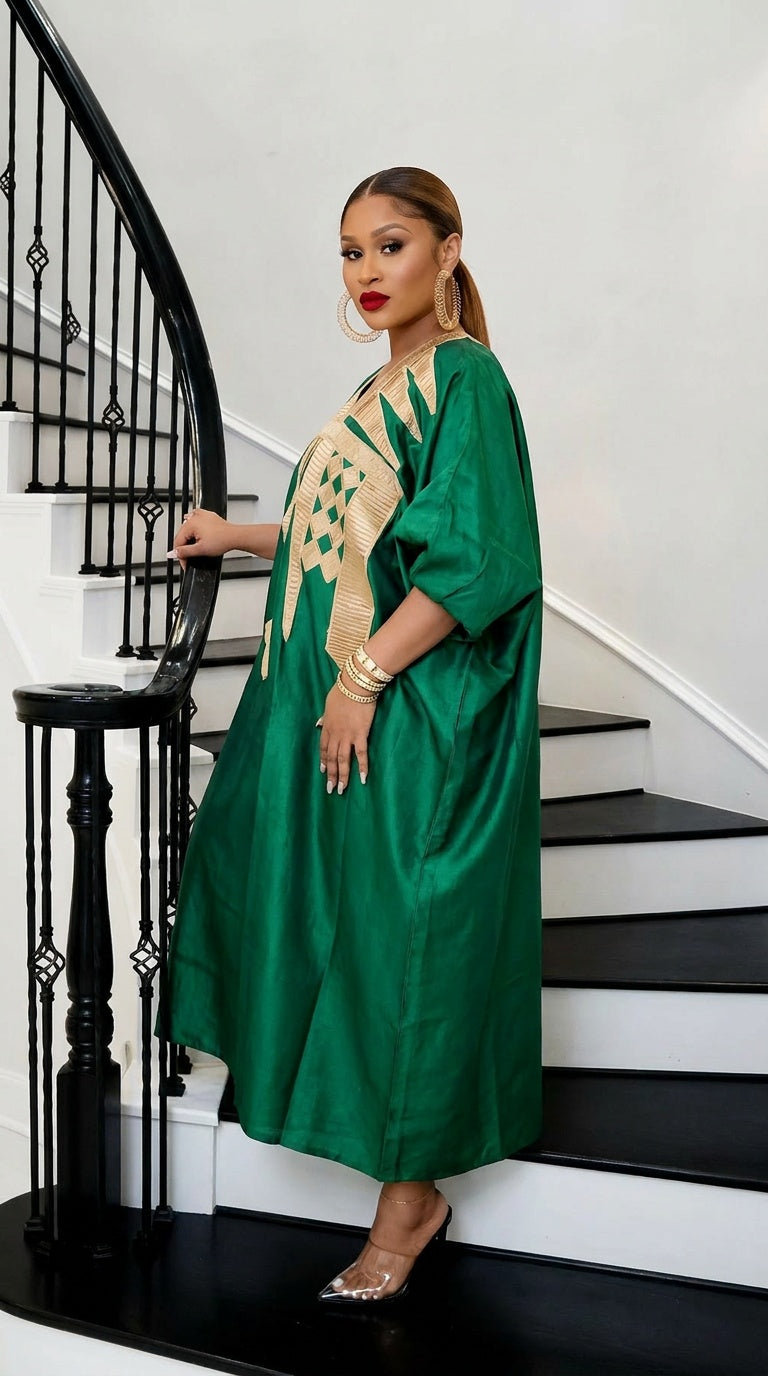 Omalicha – Rich Aunty Embroidered Bubu Agbada Kaftan