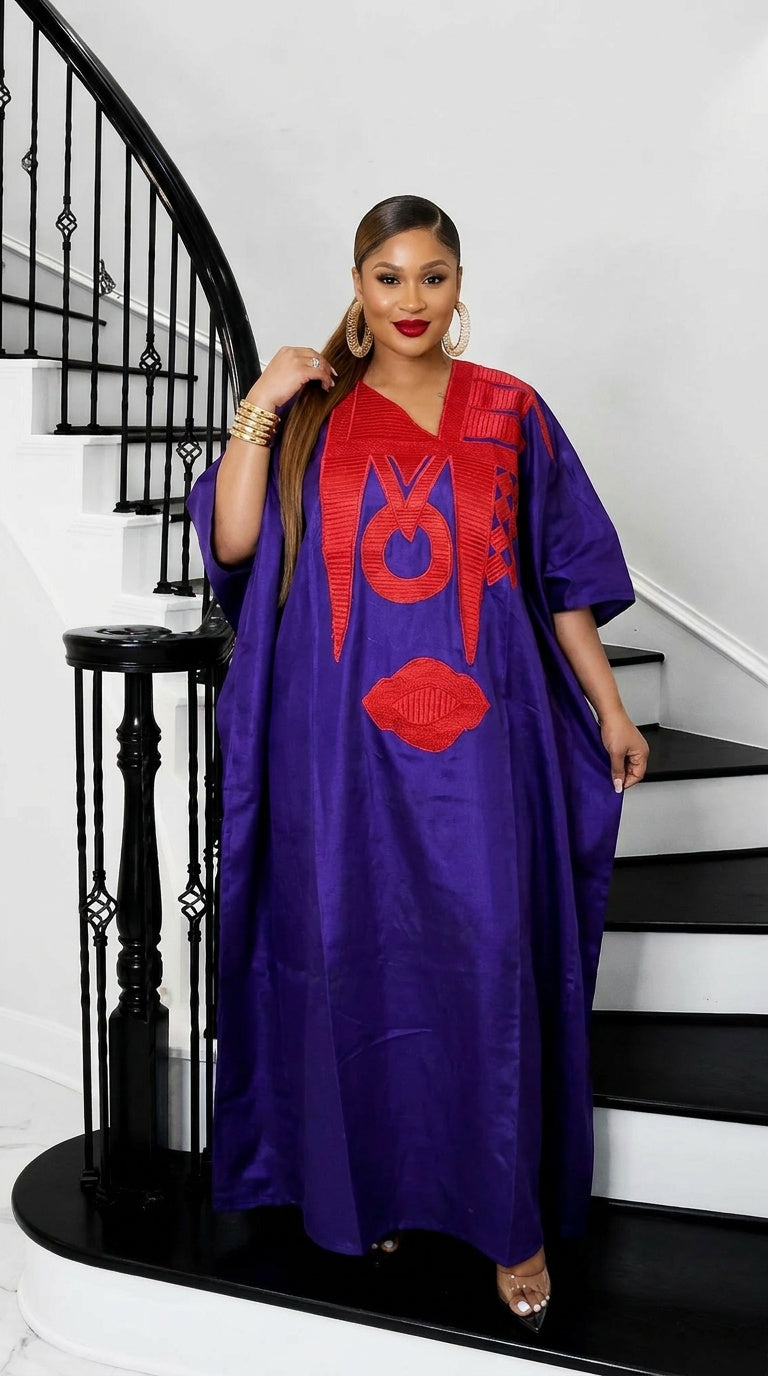 Omalicha Rich Aunty Embroidered Bubu Dress