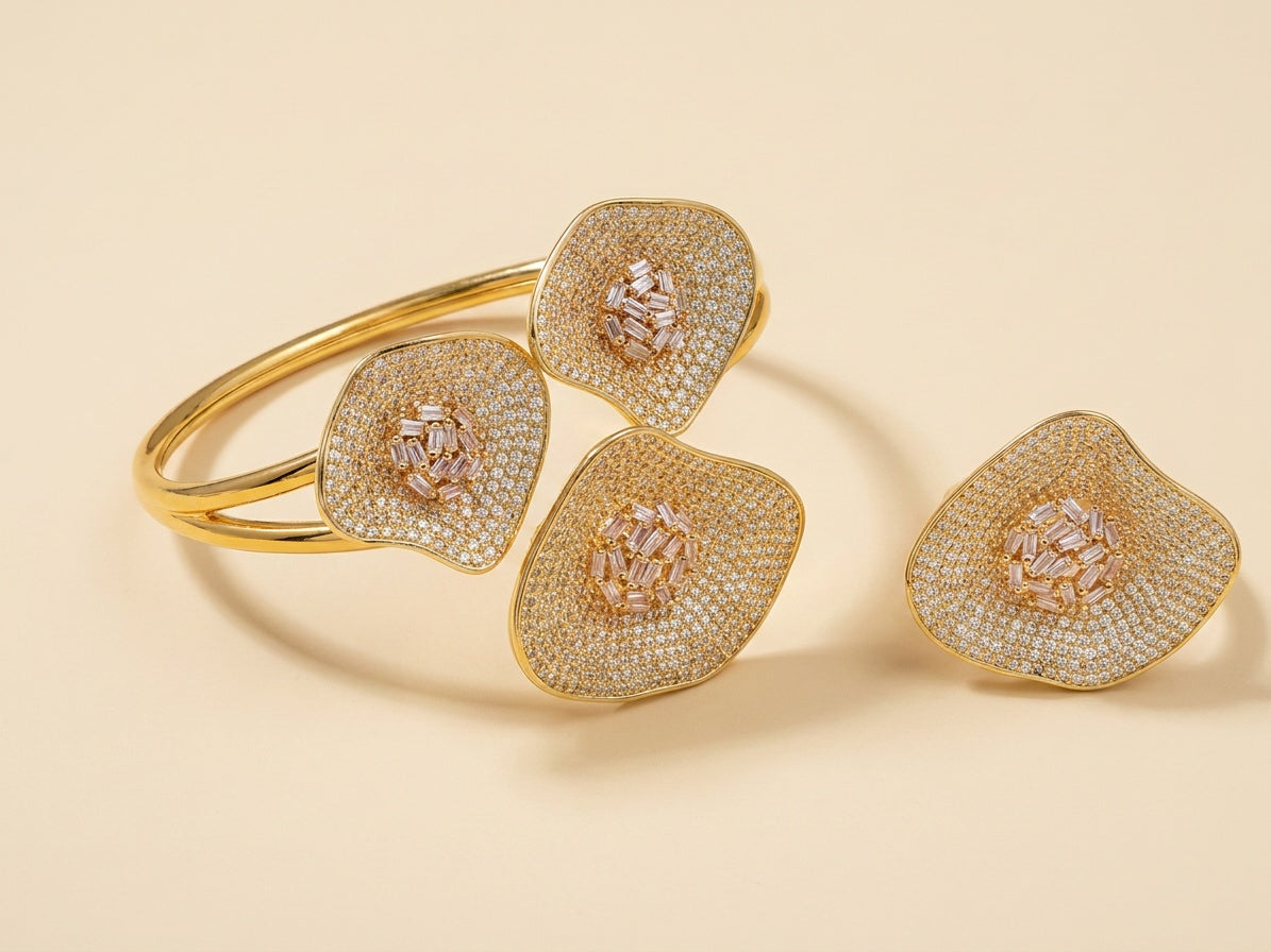Gilded Luxe Ring & Cuff Set