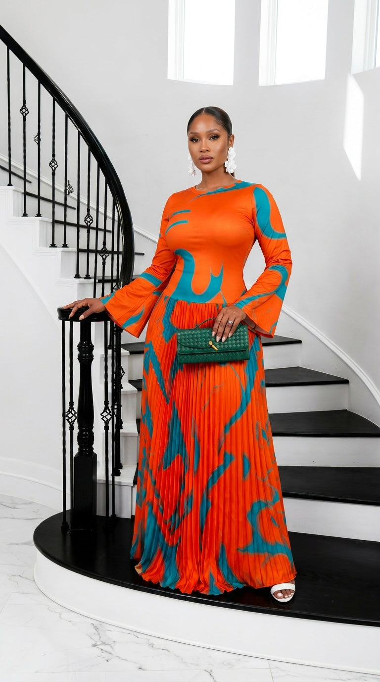 The Aura Statement Pleated Gown
