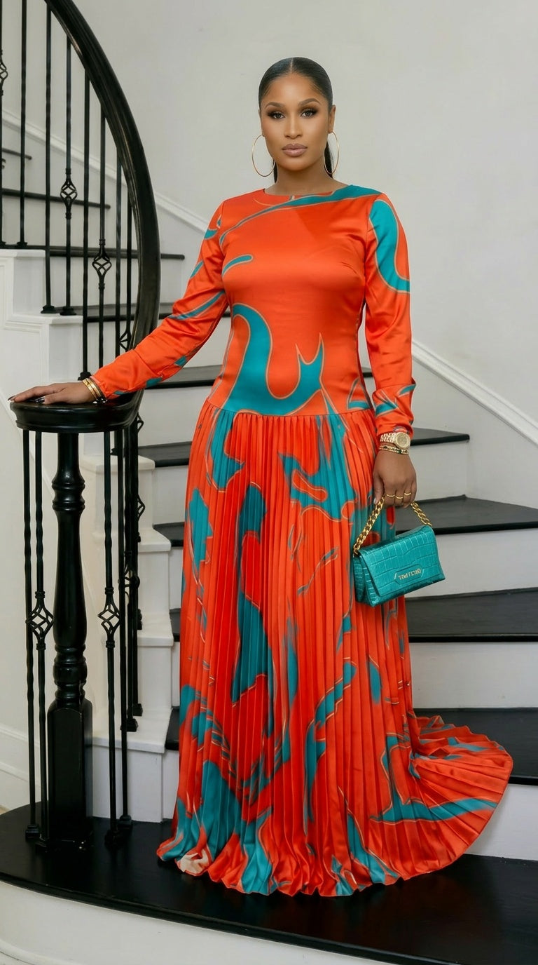 The Aura Statement Pleated Gown