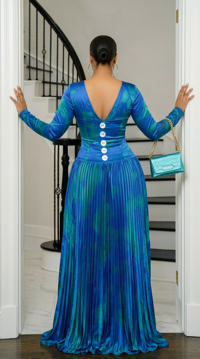 The Aura Statement Pleated Gown