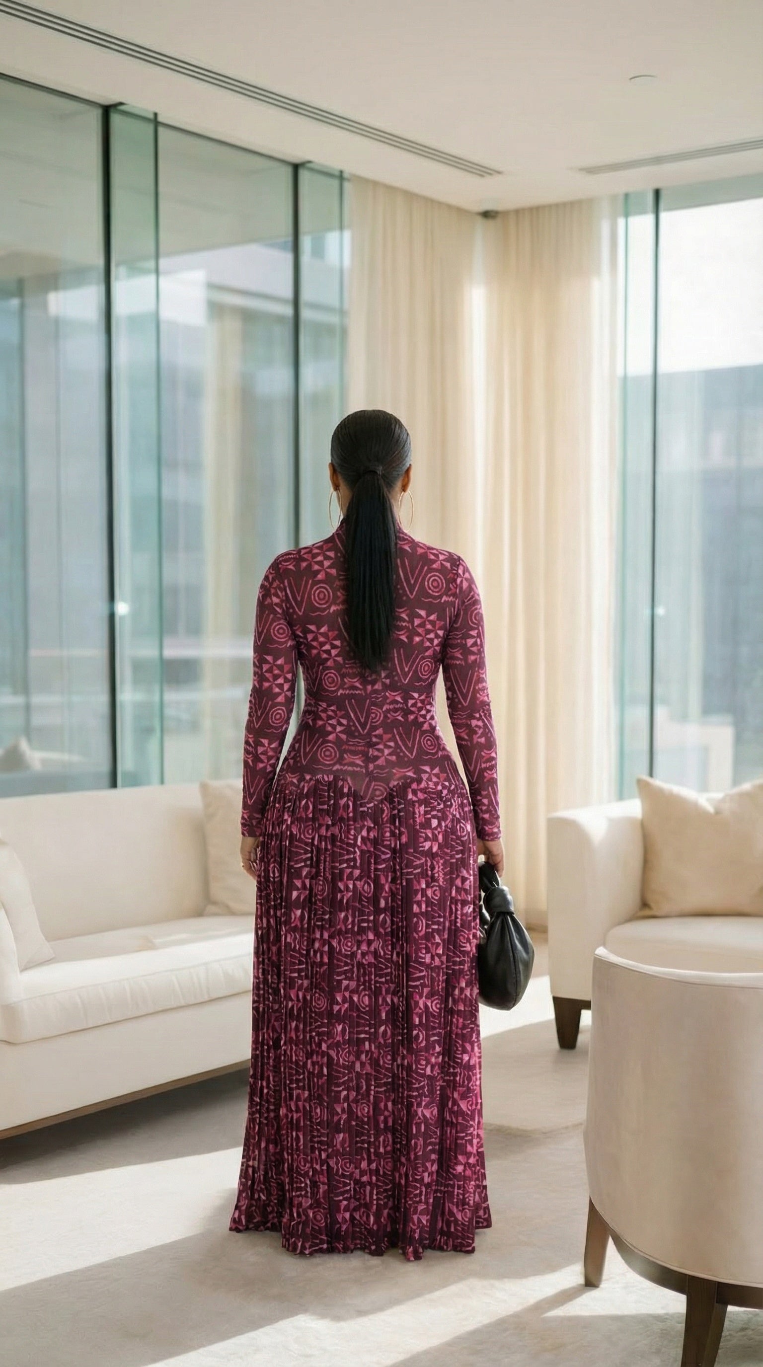 The Evara Pleated Dress