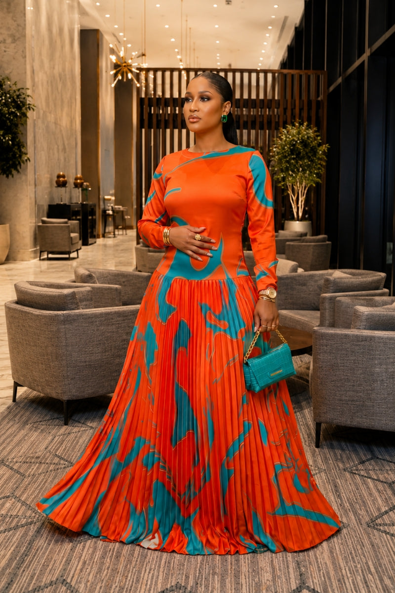 The Aura Statement Pleated Gown