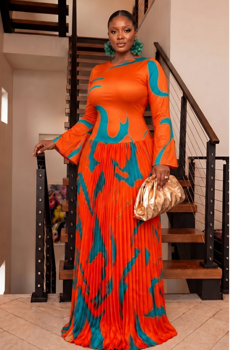 The Aura Statement Pleated Gown