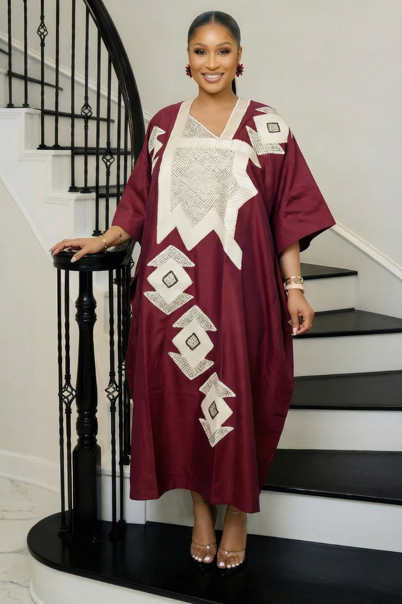 Omalicha Rich Aunty Embroidered Bubu Agbada Kaftan