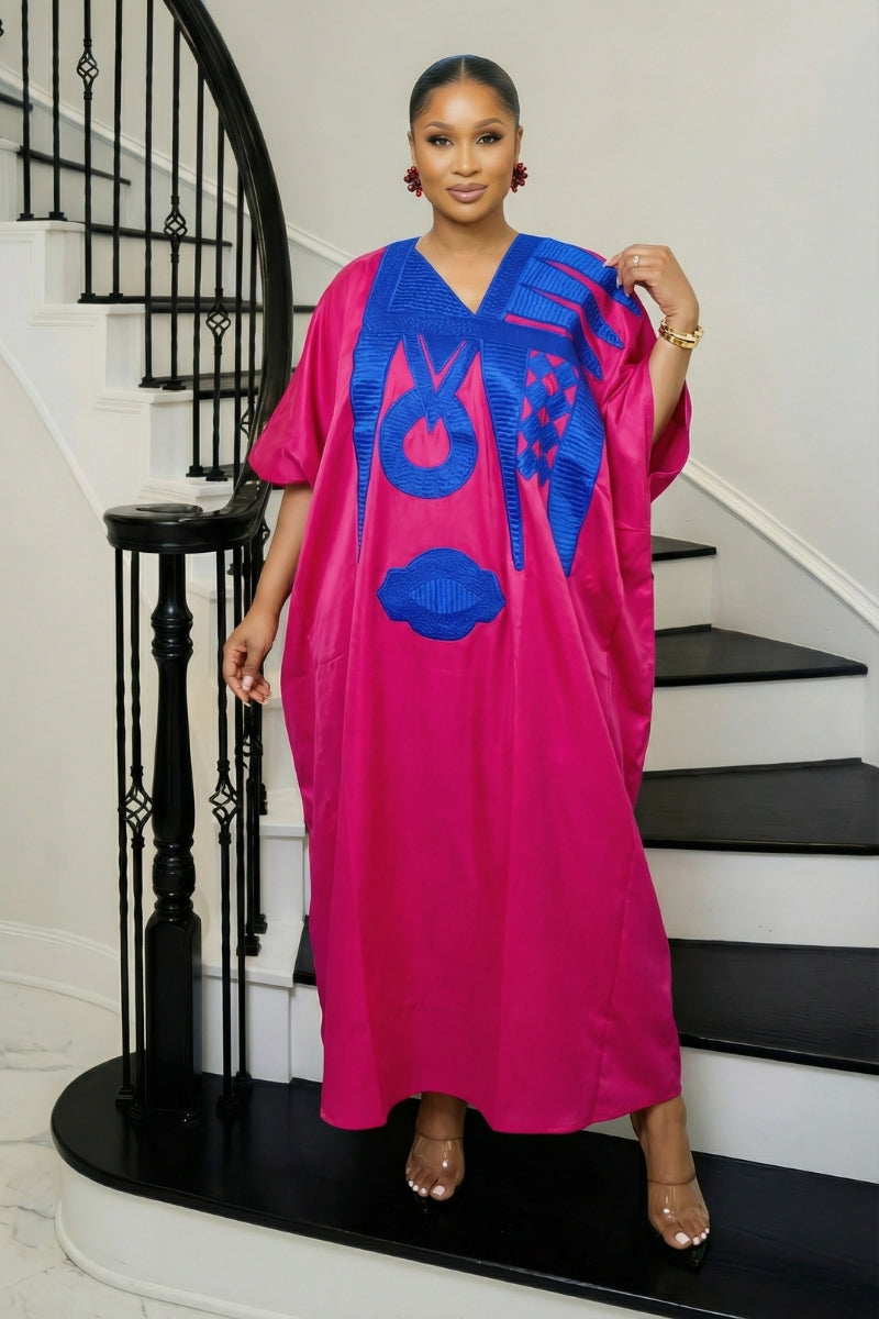 Omalicha – Rich Aunty Embroidered Bubu Agbada Kaftan
