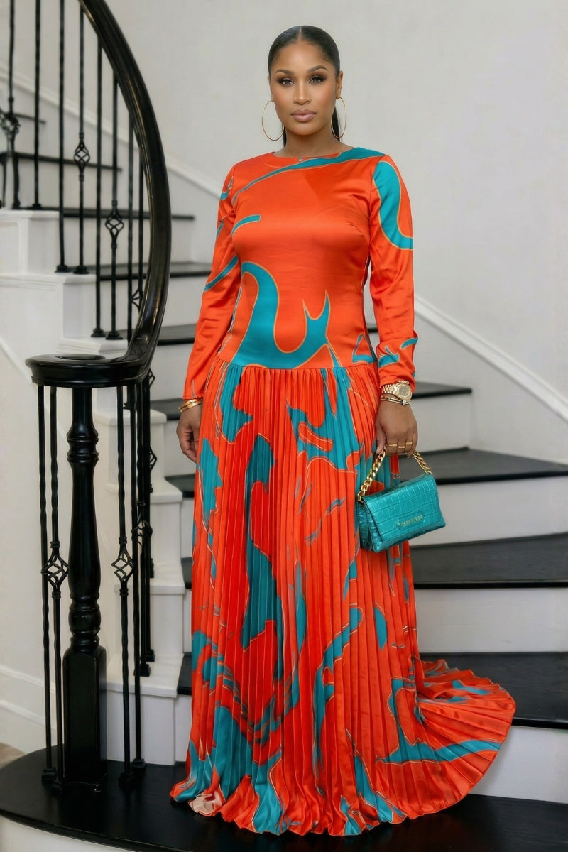 The Aura Statement Pleated Gown