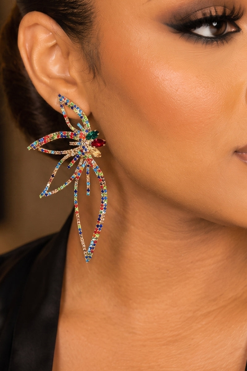 Aurora Bloom Statement Earrings - Multicolor
