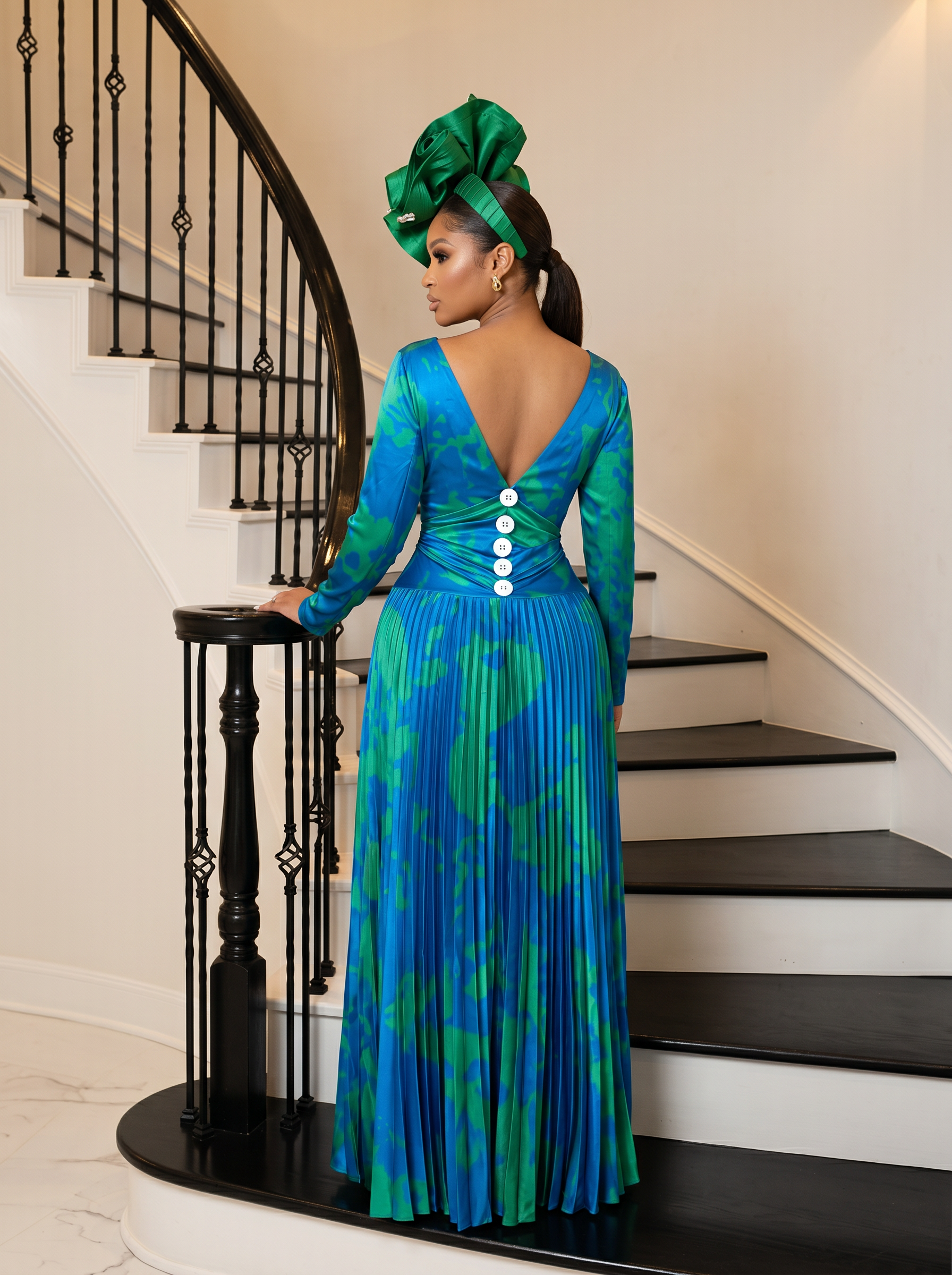 The Aura Statement Pleated Gown