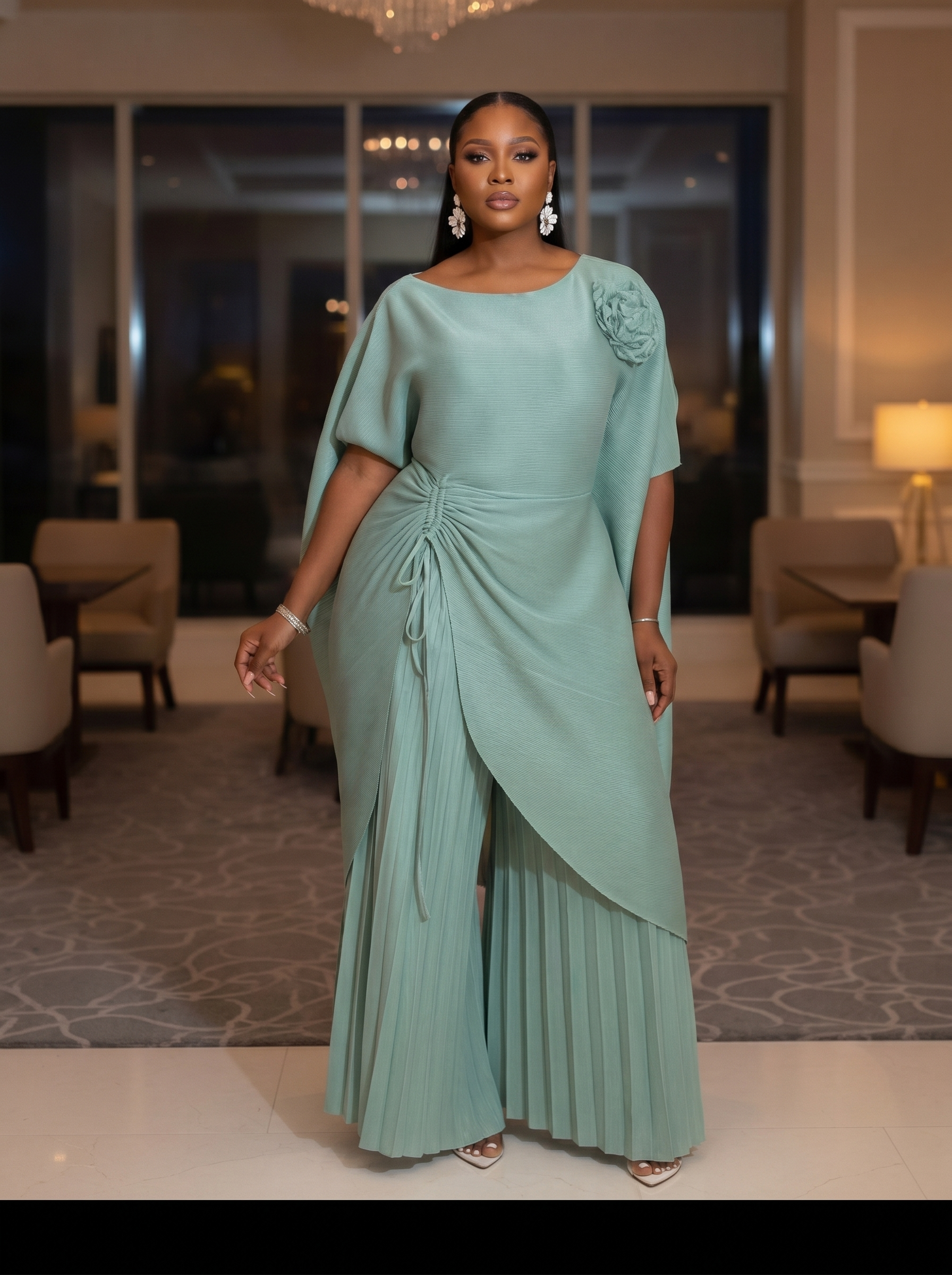 Lumi Two-Piece Tunic and Palazzo Pant Set
