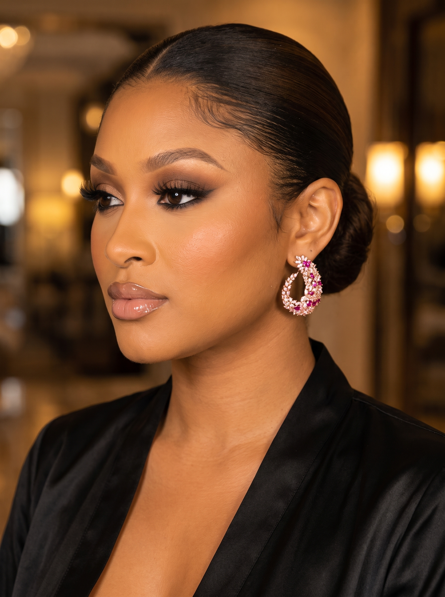 Blush Vine Hoops