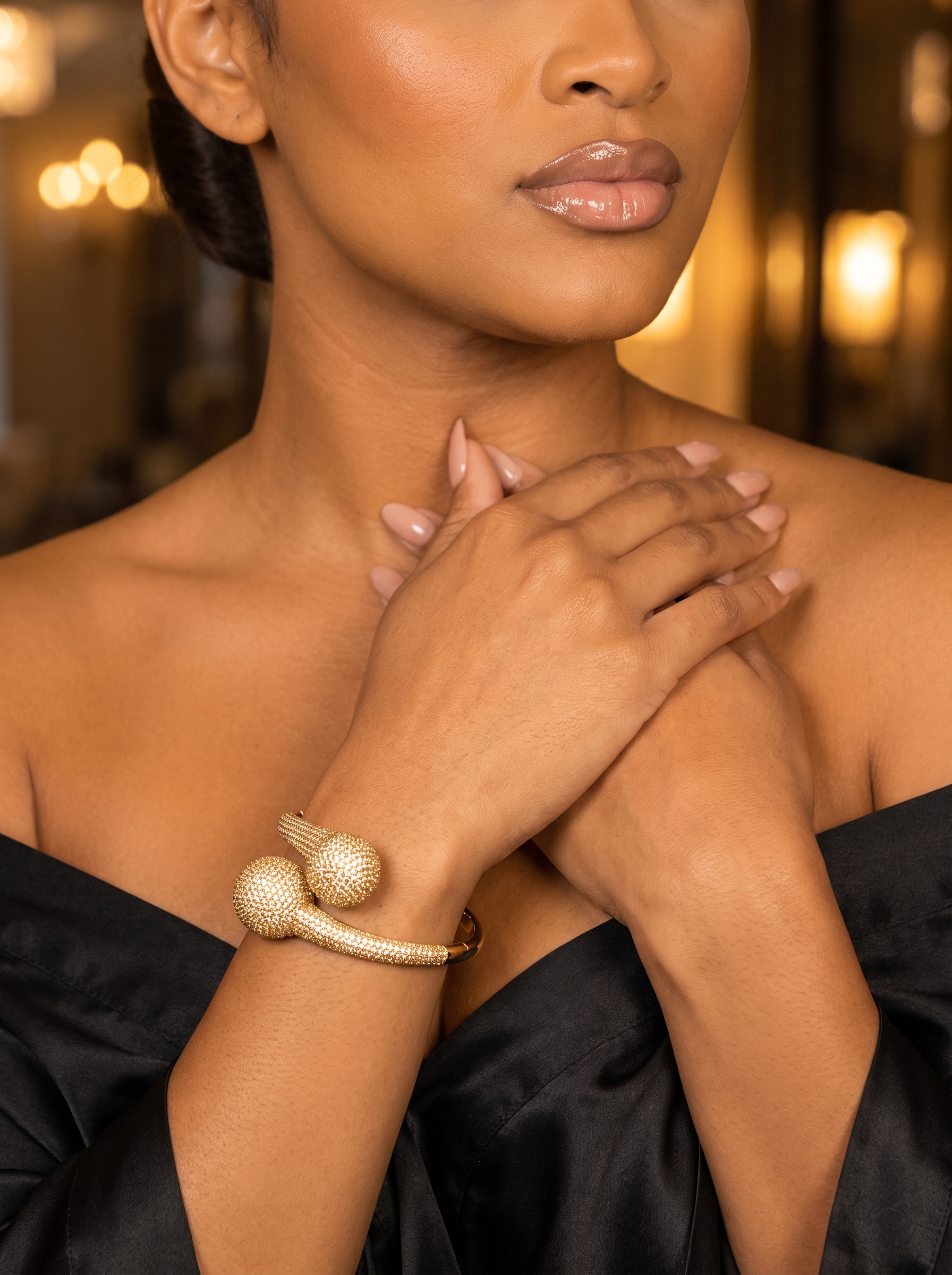 Bloom Crystal Cuff Bracelet