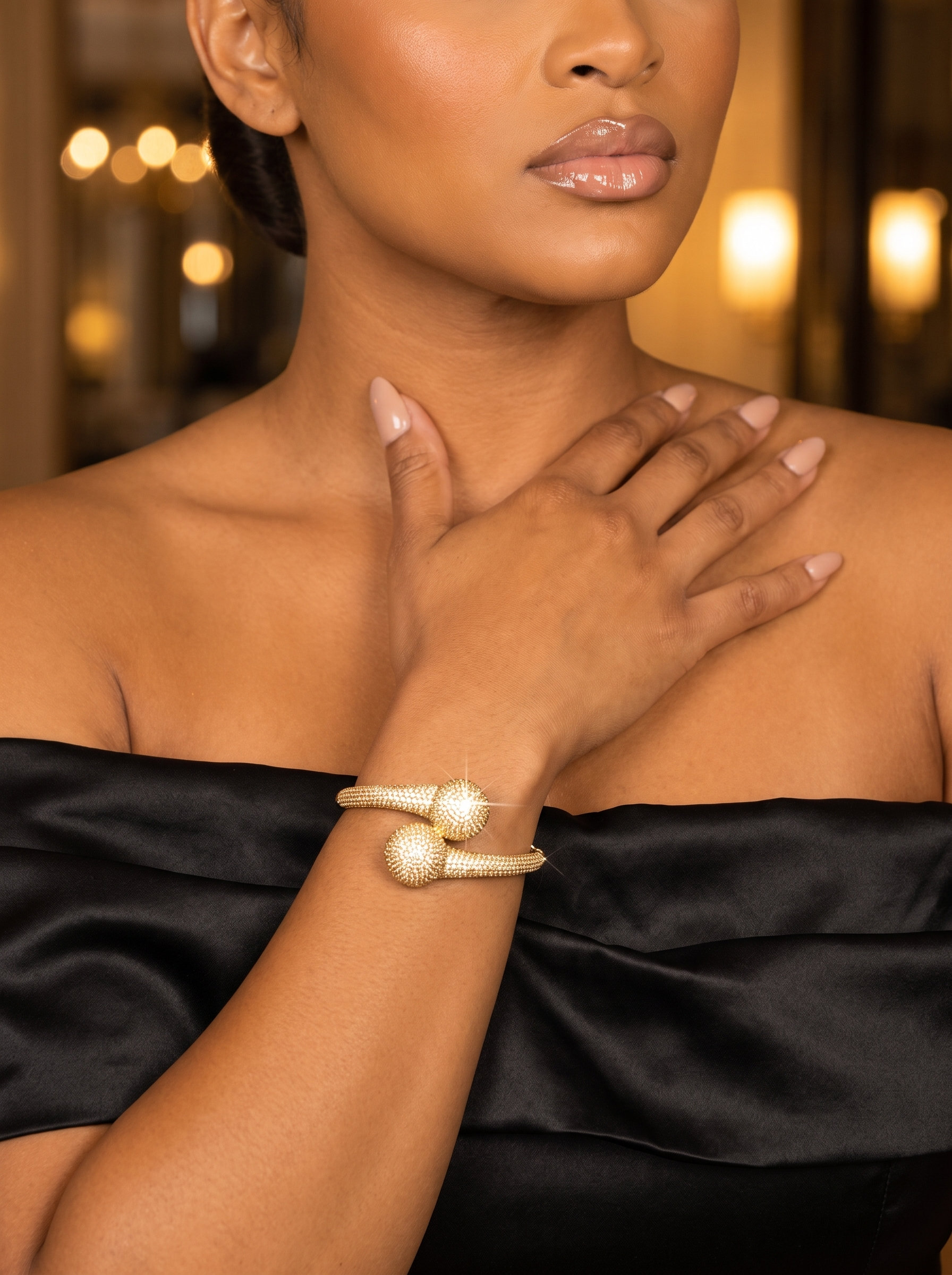 Bloom Crystal Cuff Bracelet