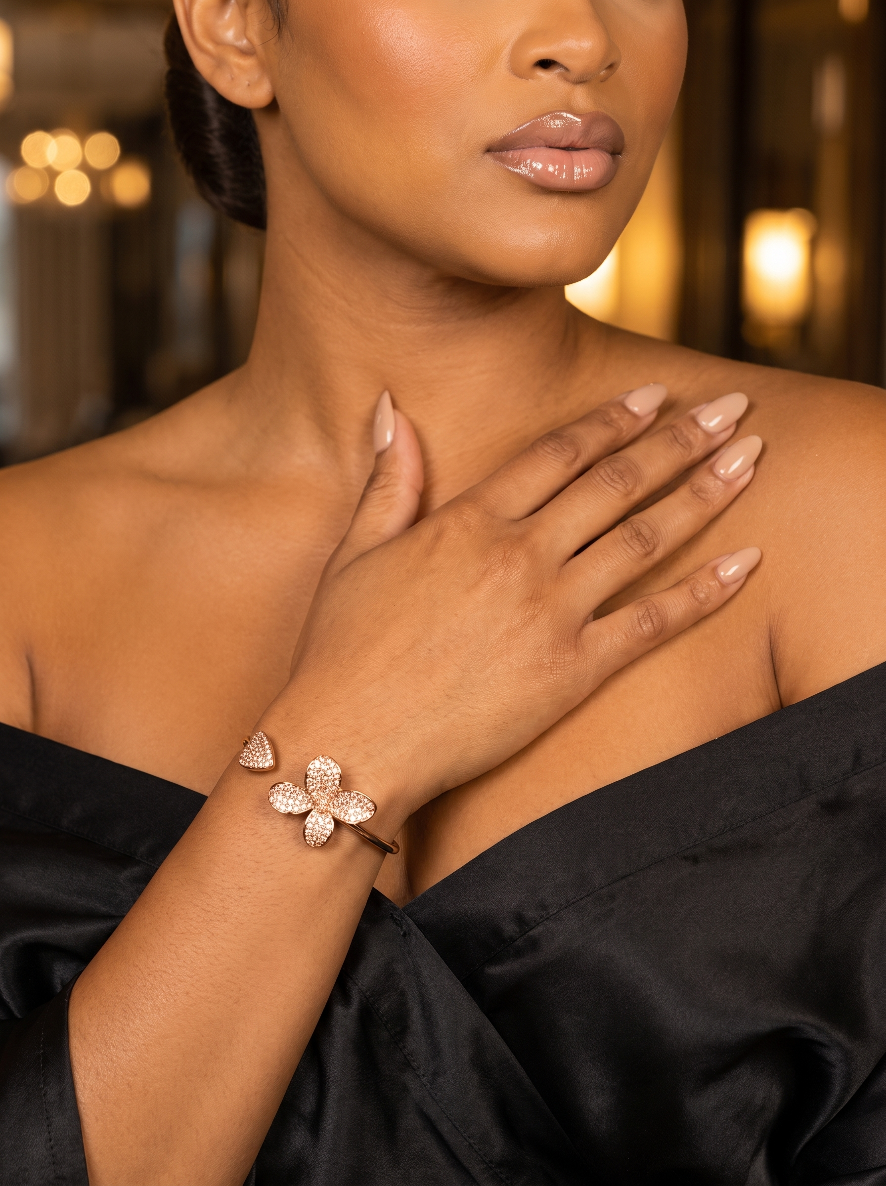 Luna Bloom Cuff Bracelet