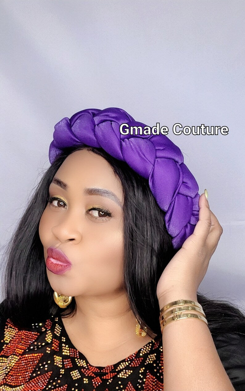 Gmade Braided Turban Twist Headband - Purple
