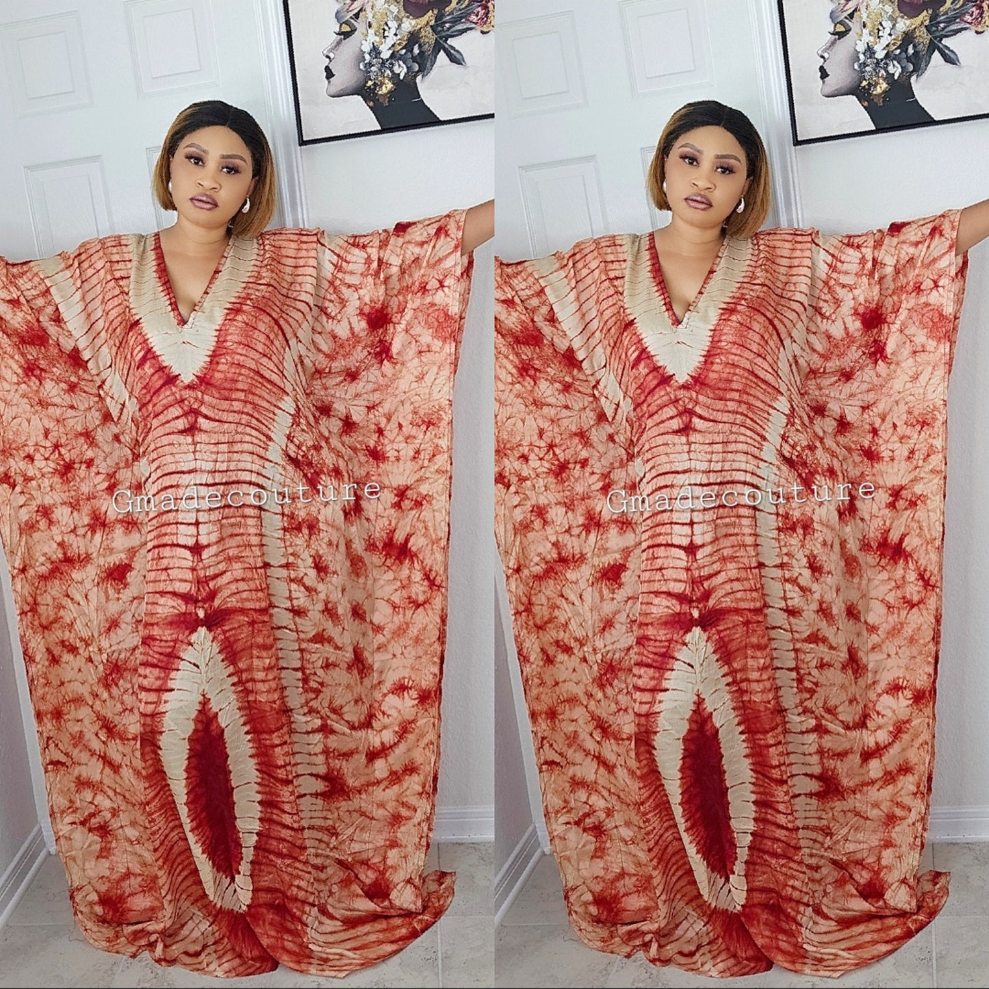Silk n Cotton Elegant ready to wear adire Bubu Maxi Dress