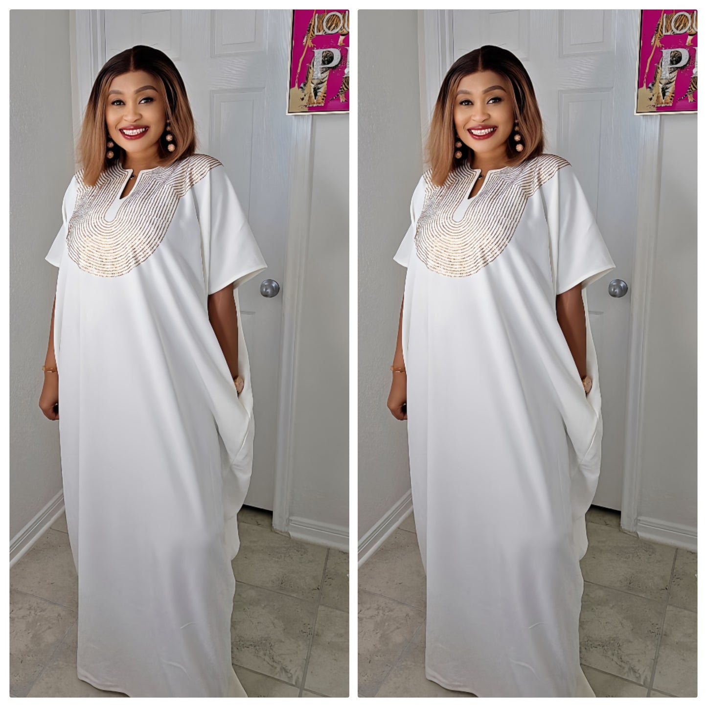 CHIC BOUBOU SPARKLY KAFTAN WITH HIDDEN SIDES POCKETS 4 ( BESTSELLER)