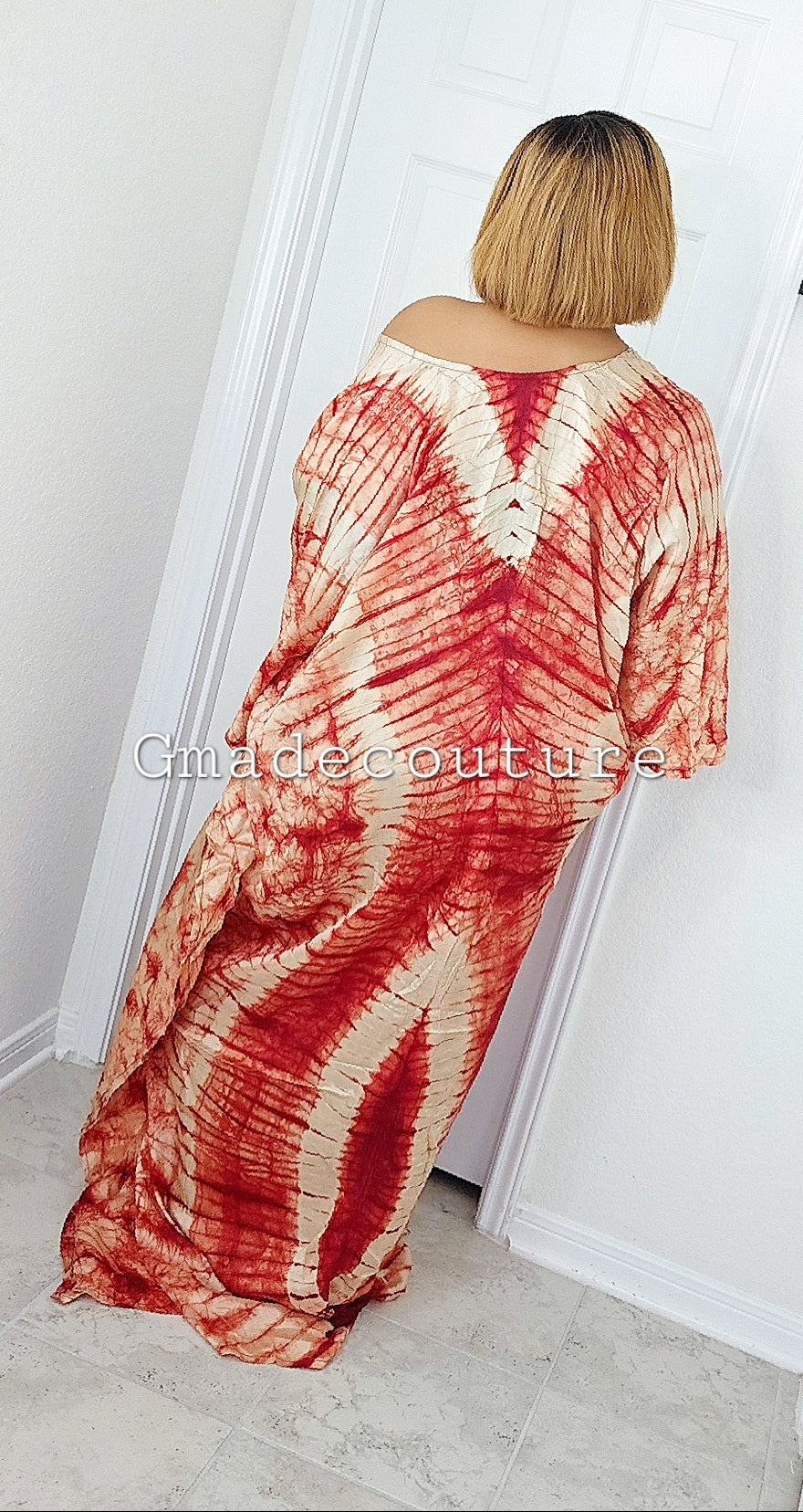 Silk n Cotton Elegant ready to wear adire Bubu Maxi Dress
