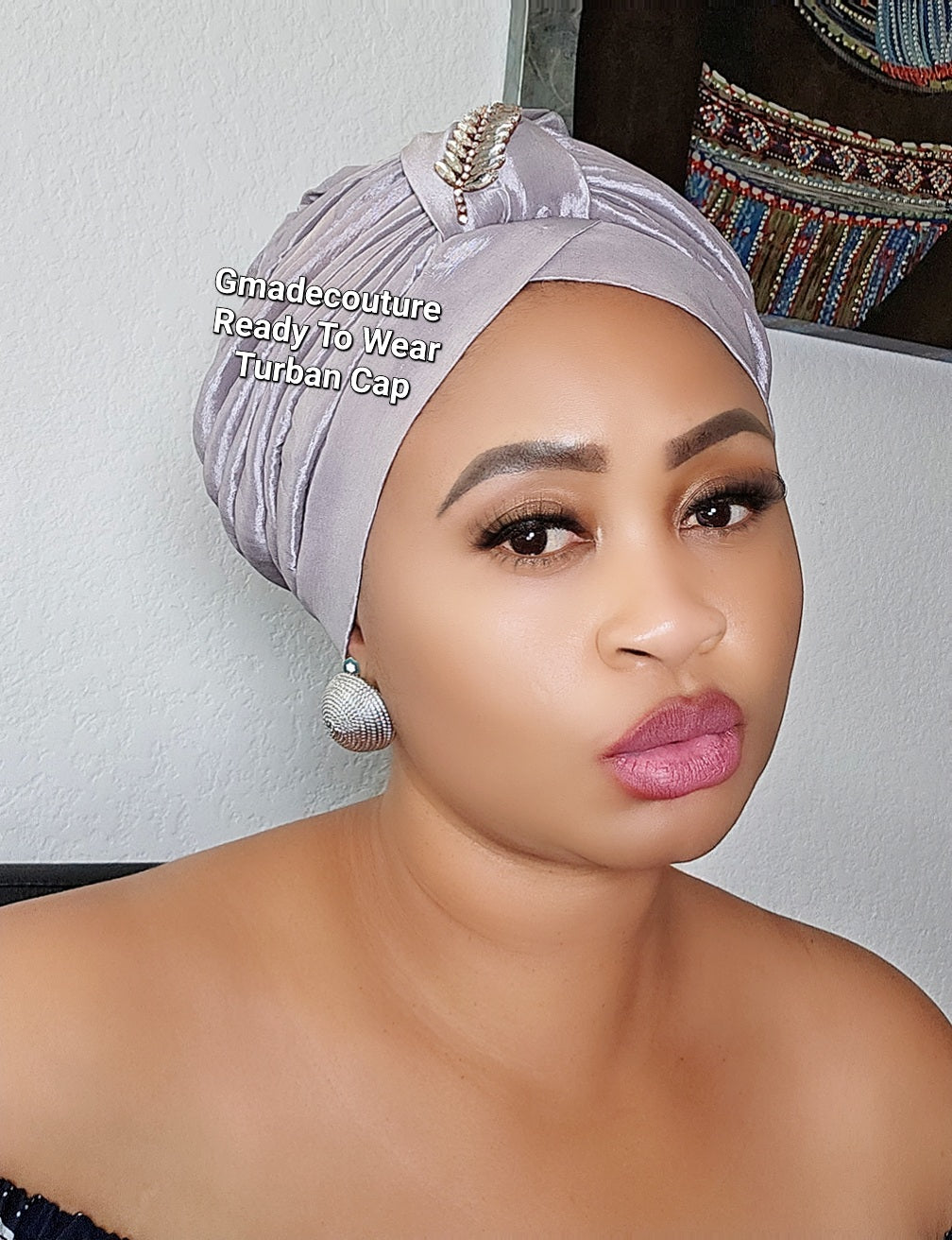 Tasha Ready to wear Turban with up-do Rhinestones 24