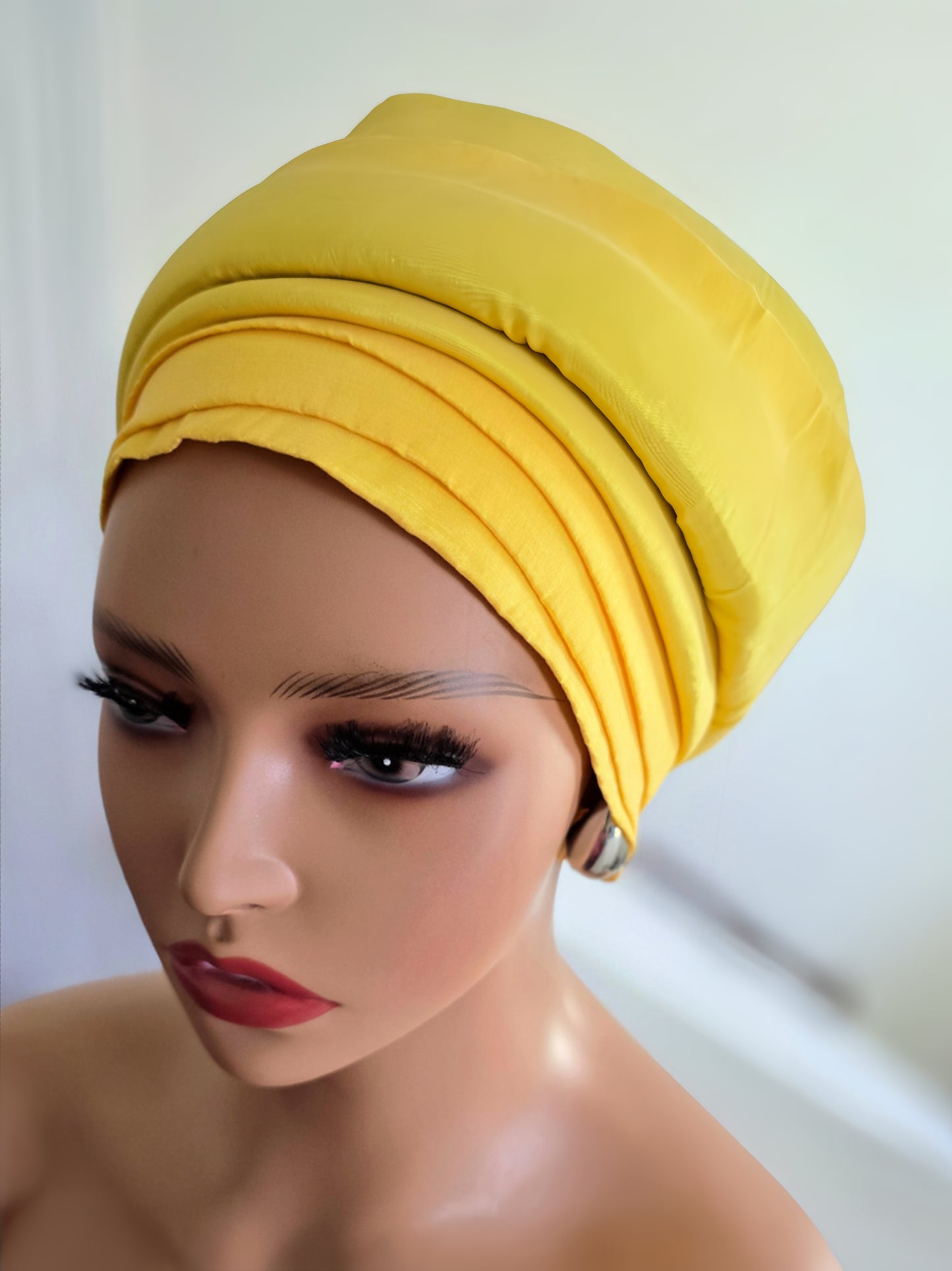 Rich Aunty Taffetta Gele Cap Turban