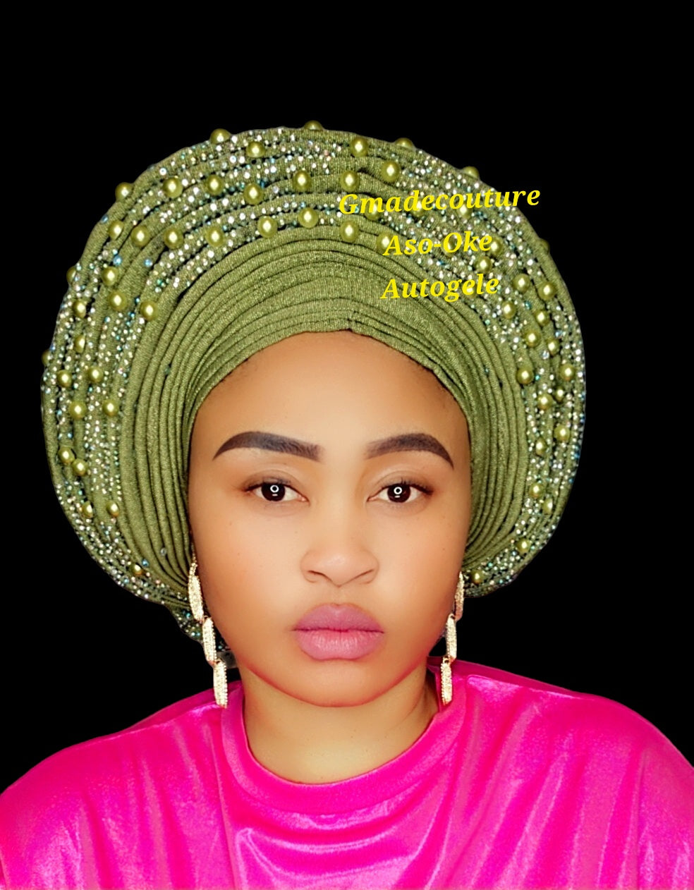 Pearls V-Cut Luxury Autogele fully beaded with pearls