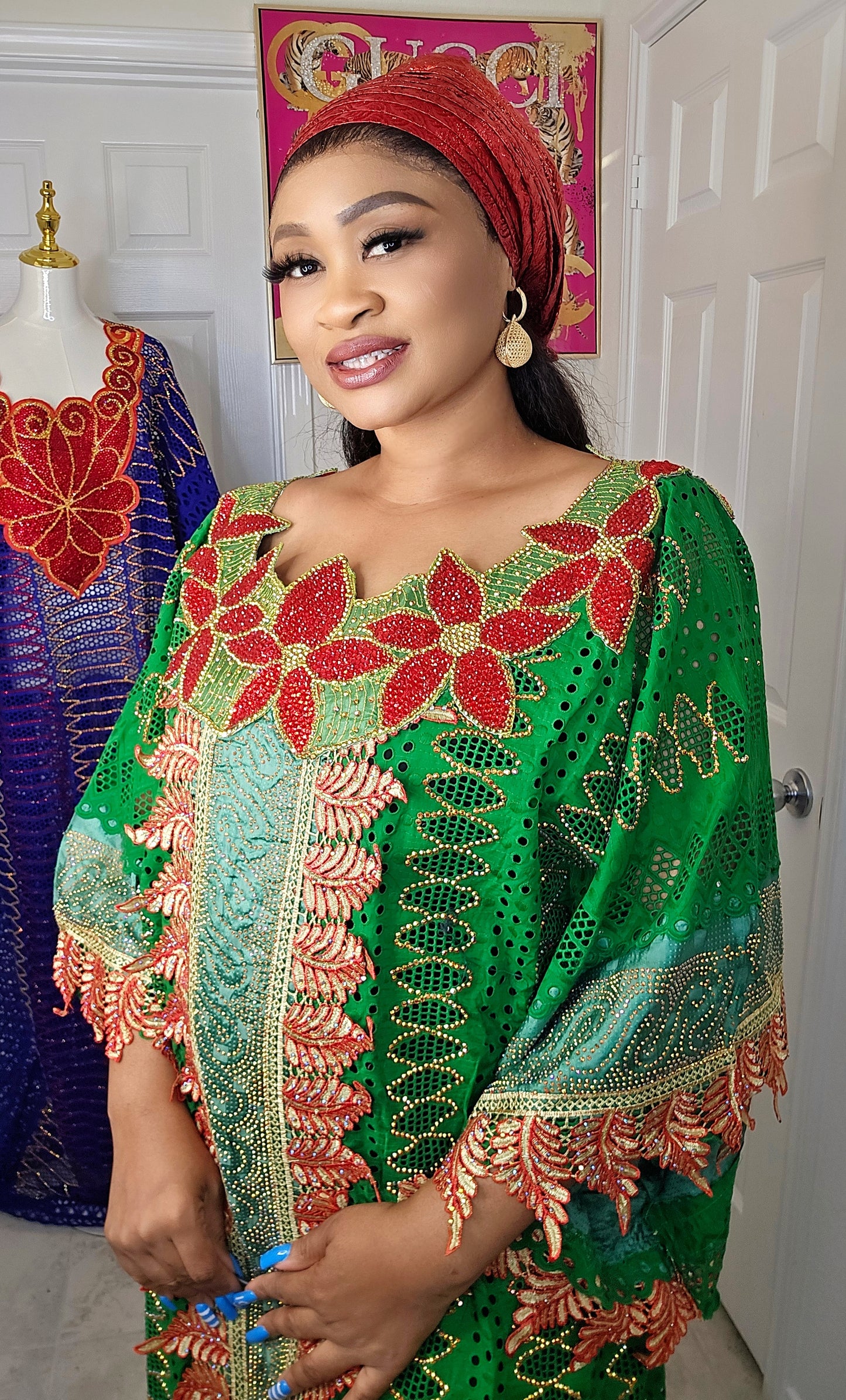 THE MONARCH RICH AUNTY MILLION STONES BUBU KAFTAN