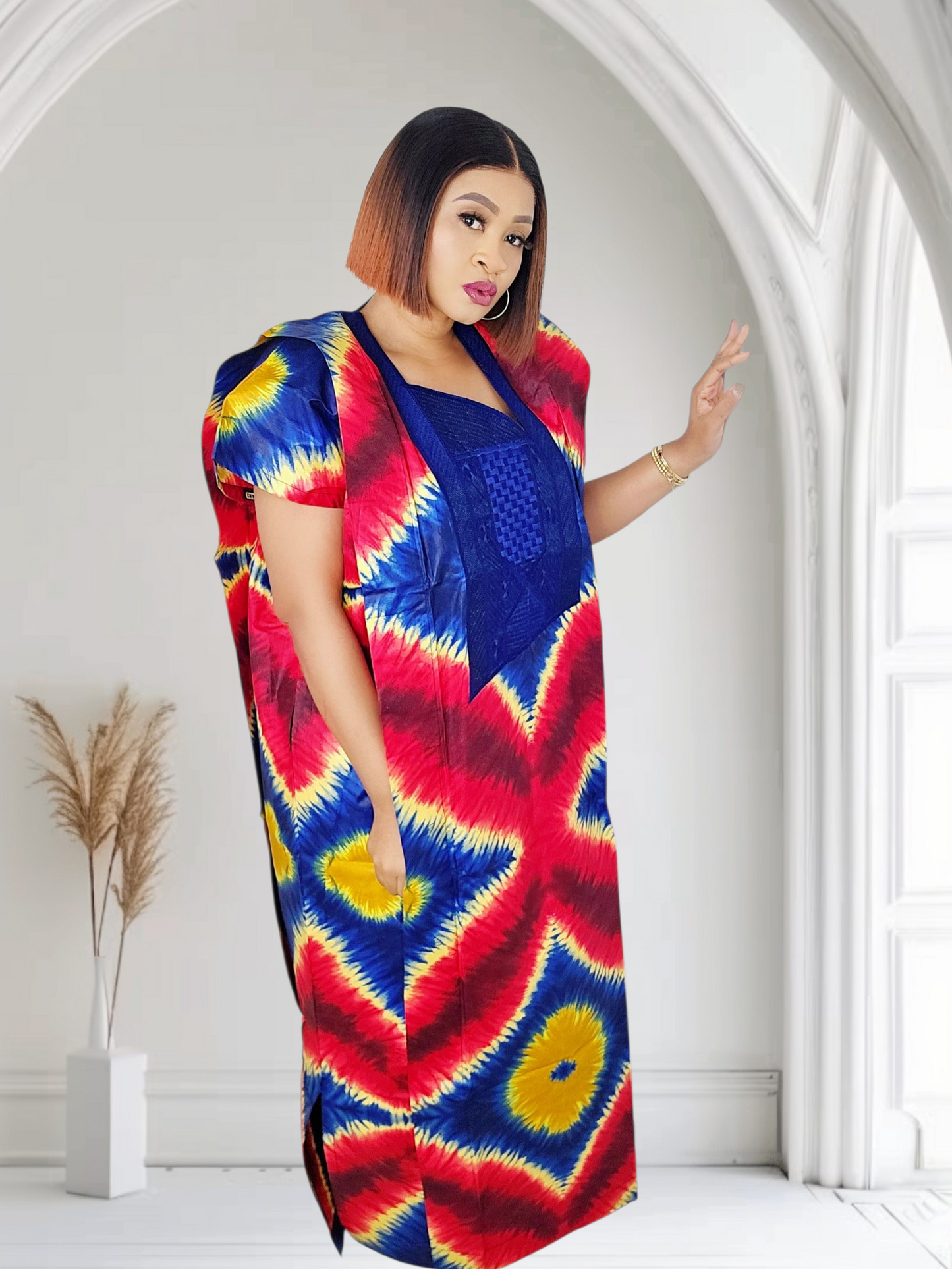 Phoenix Luxe Ankara Rich Aunty Bubu Dress