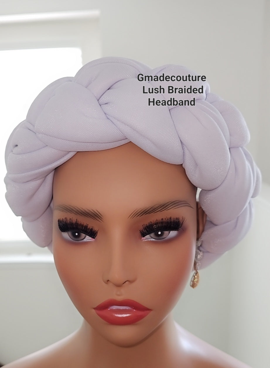 Gmade Braided Turban Twist Headband - White