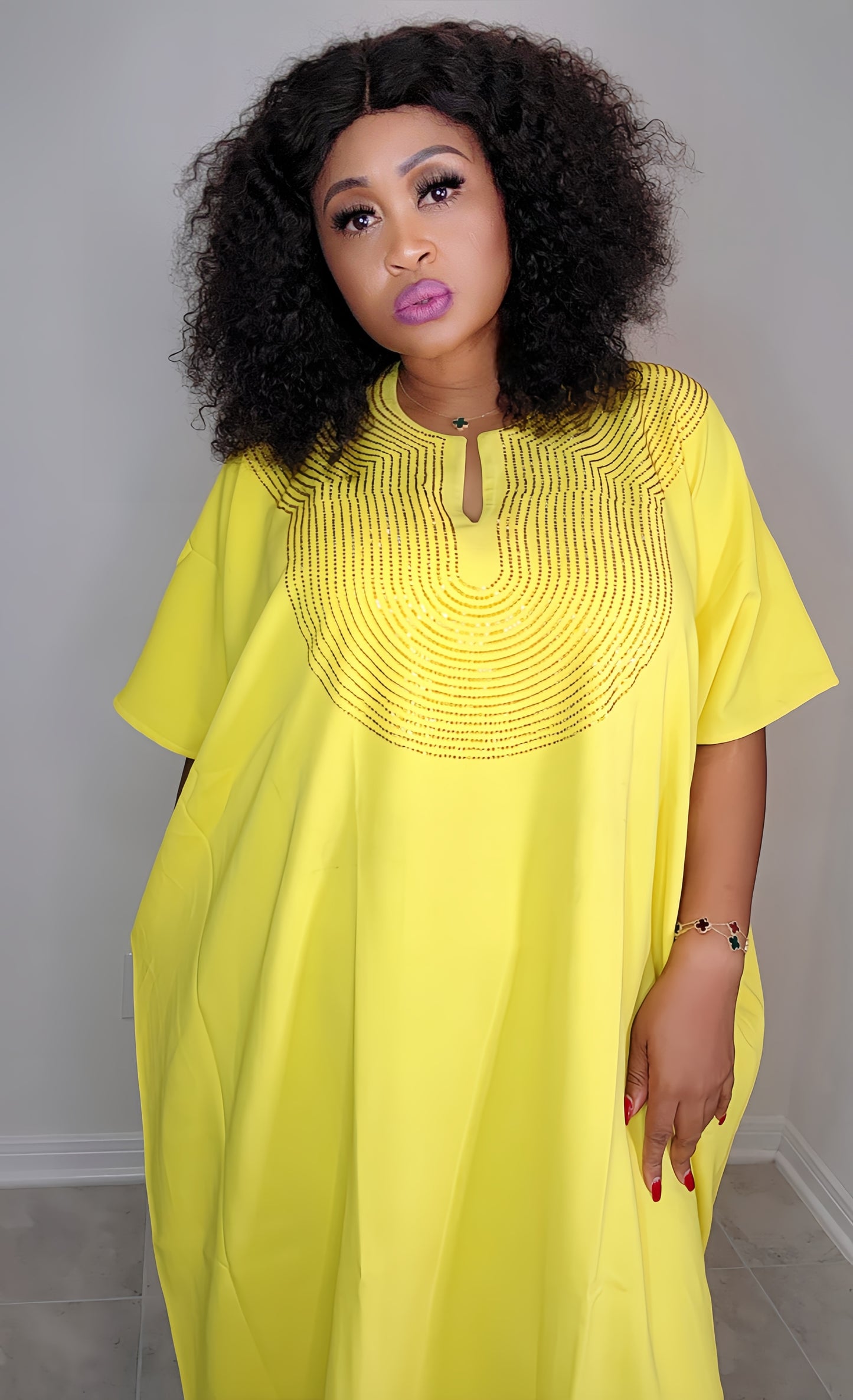 CHIC BOUBOU SPARKLY KAFTAN WITH HIDDEN SIDES POCKETS 4 ( BESTSELLER)