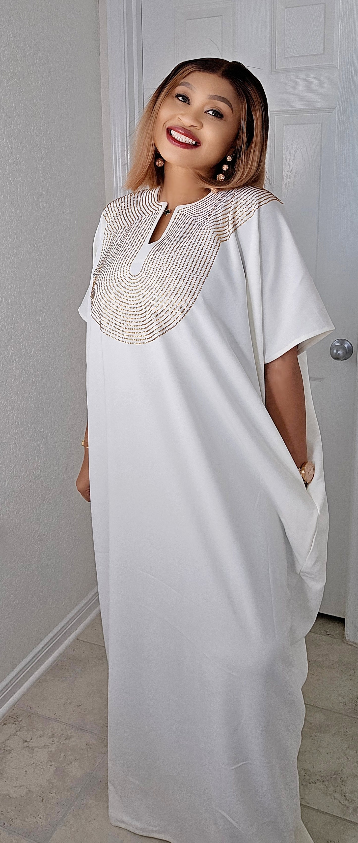 CHIC BOUBOU SPARKLY KAFTAN WITH HIDDEN SIDES POCKETS 4 ( BESTSELLER)