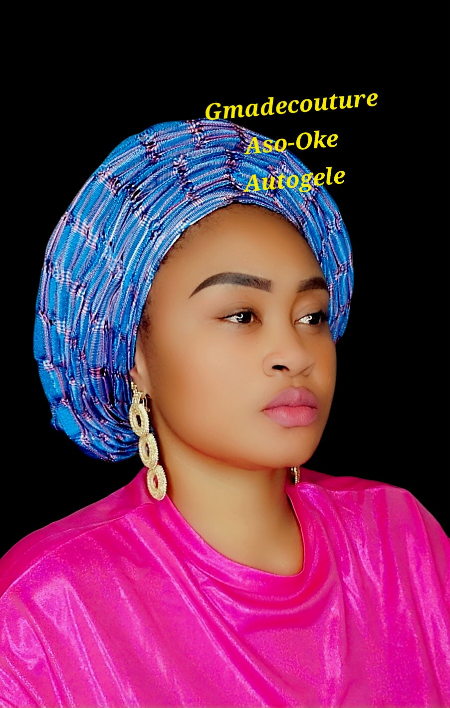 ONJAWU AUTOGELE HEADTIE WITH PLAIN ASO OKE GELE