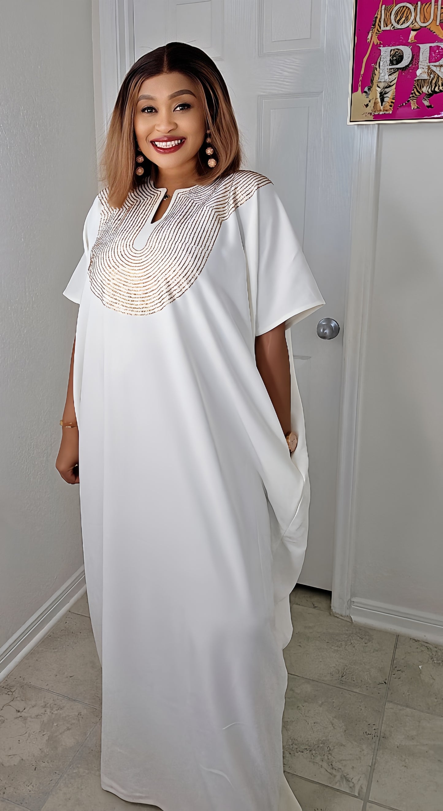 CHIC BOUBOU SPARKLY KAFTAN WITH HIDDEN SIDES POCKETS 4 ( BESTSELLER)
