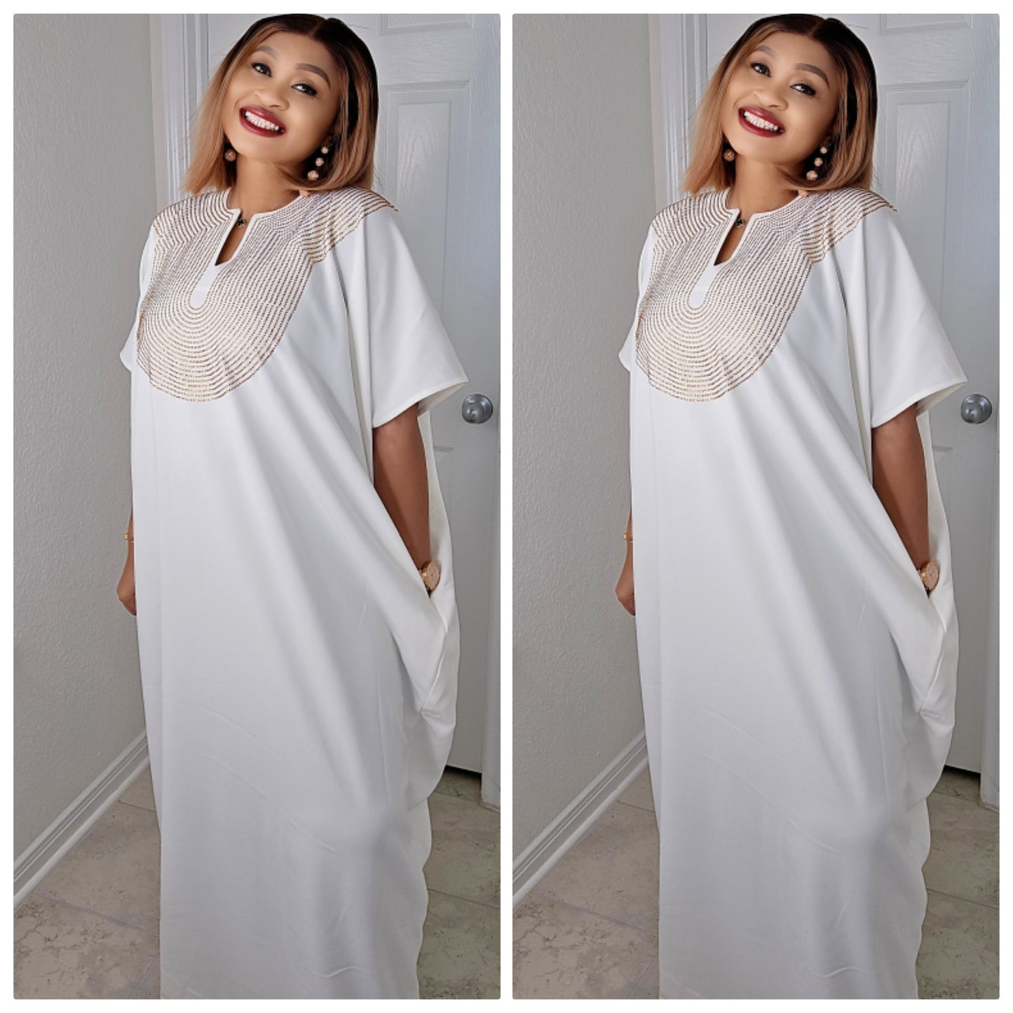 CHIC BOUBOU SPARKLY KAFTAN WITH HIDDEN SIDES POCKETS 4 ( BESTSELLER)