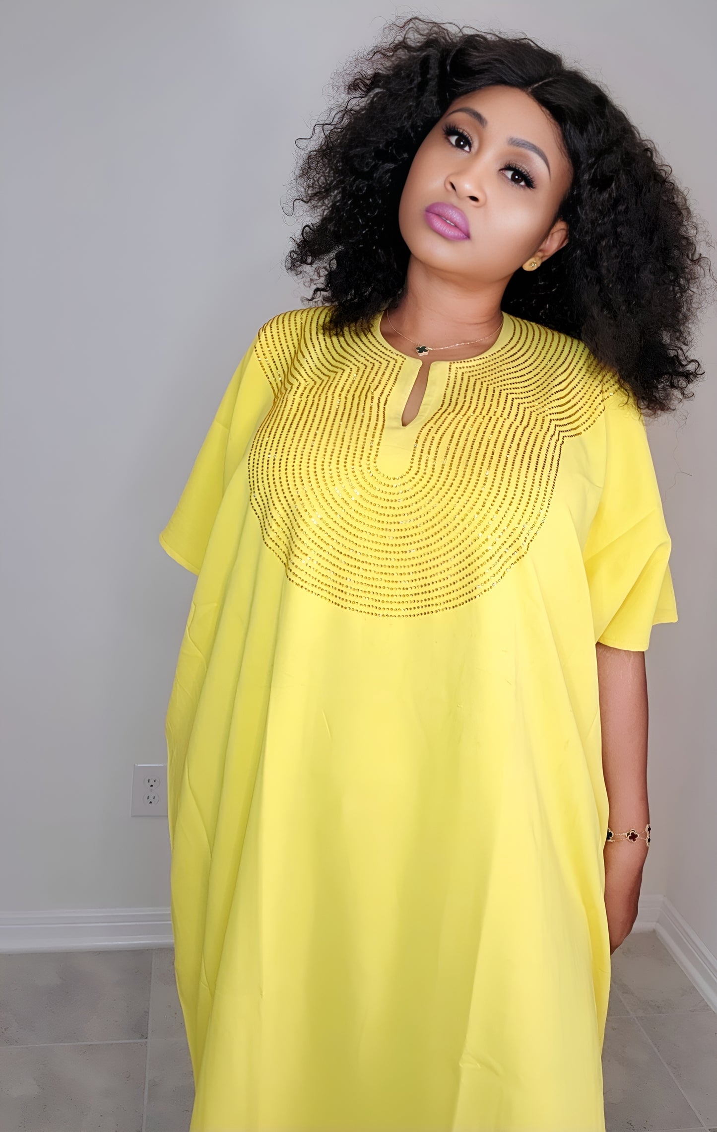 CHIC BOUBOU SPARKLY KAFTAN WITH HIDDEN SIDES POCKETS 4 ( BESTSELLER)