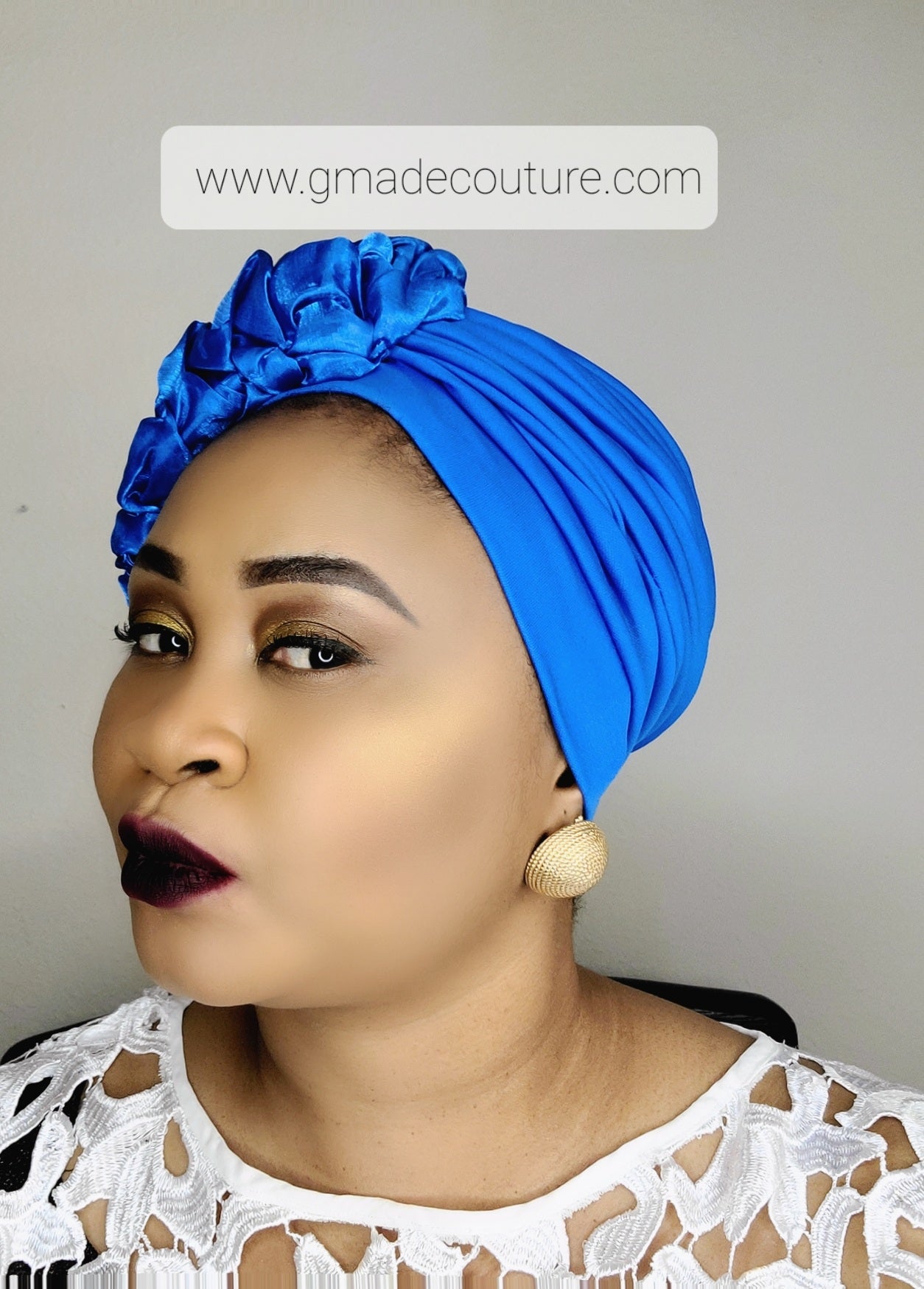 TURBAN CAP WITH CUPION SIDE UP-DO EMBELLISHMENTS- 2