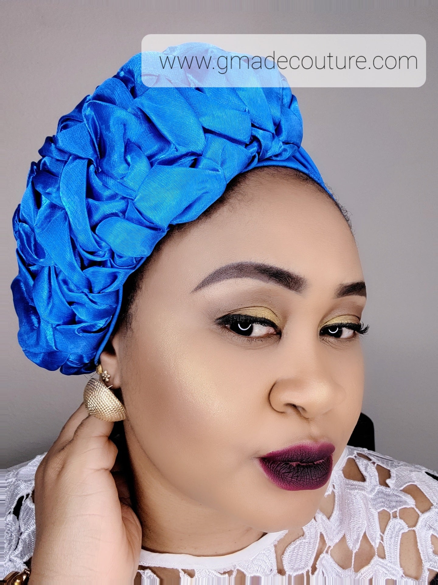 TURBAN CAP WITH CUPION SIDE UP-DO EMBELLISHMENTS- 2