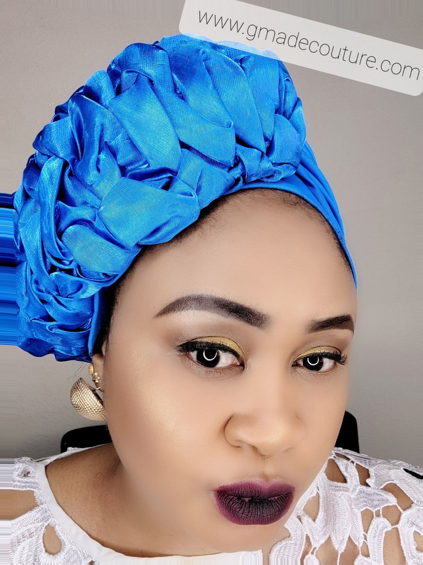 TURBAN CAP WITH CUPION SIDE UP-DO EMBELLISHMENTS- 2