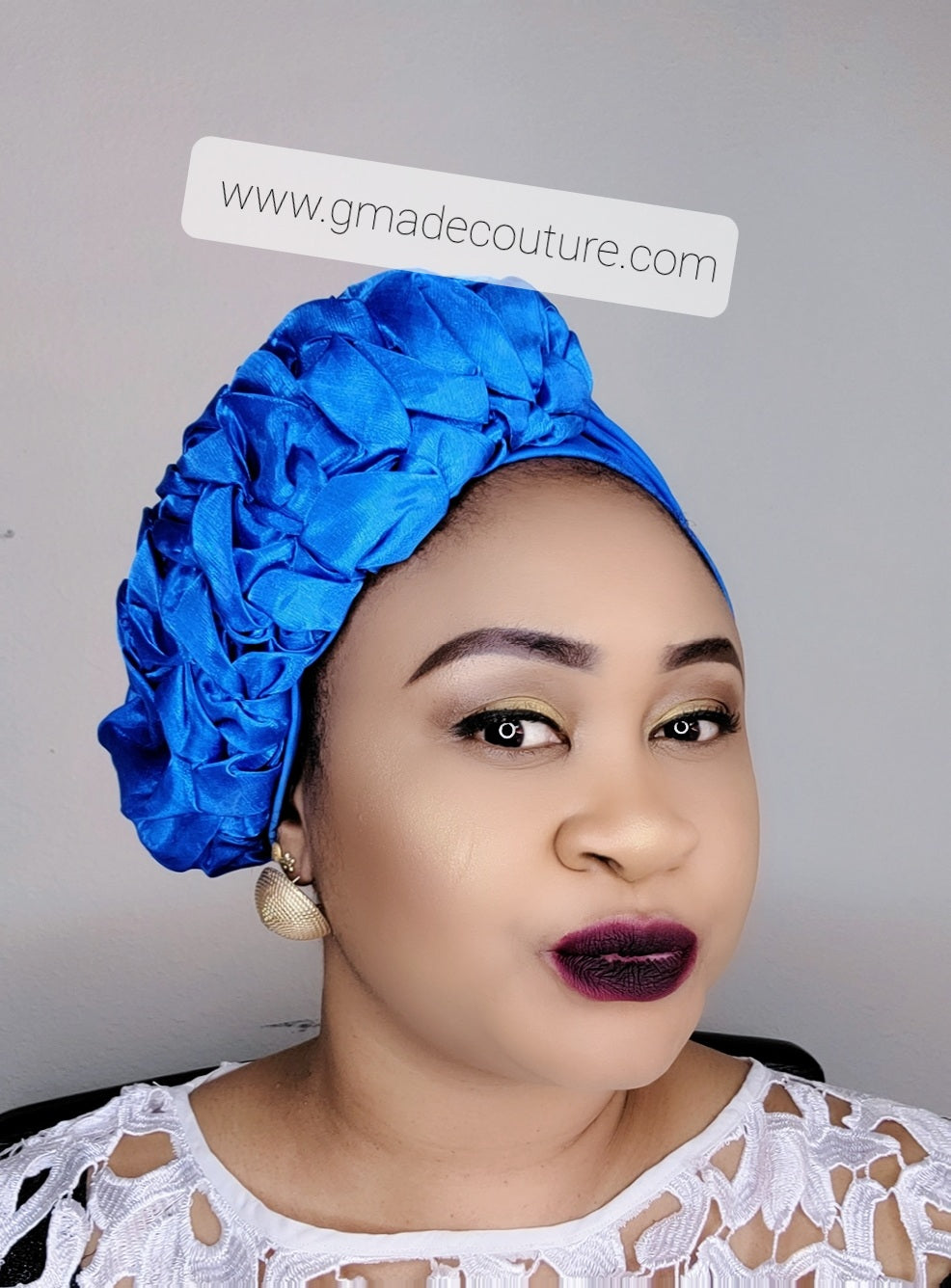 TURBAN CAP WITH CUPION SIDE UP-DO EMBELLISHMENTS- 2