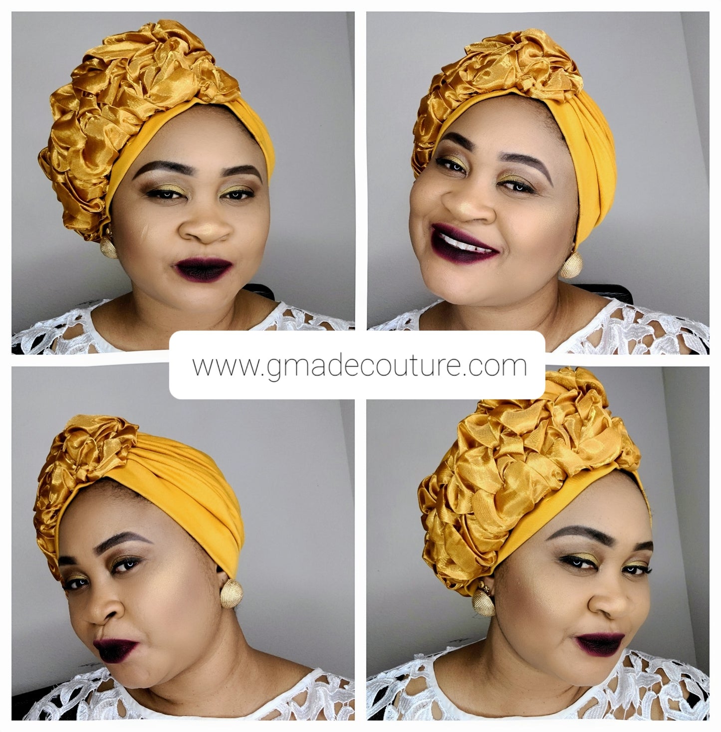 TURBAN CAP WITH CUPION SIDE UP-DO EMBELLISHMENTS- 3